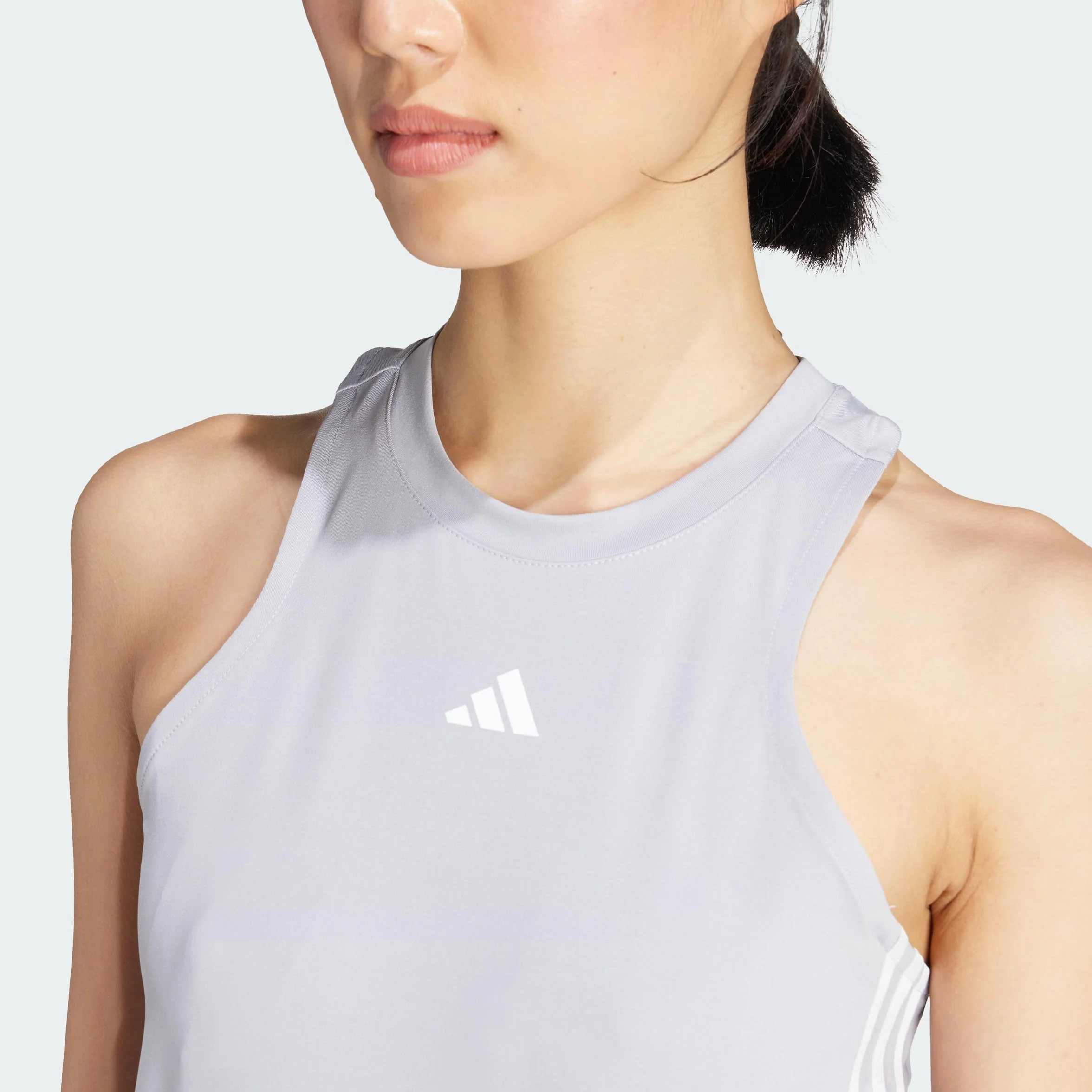 adidas Kobiety AEROREADY Train Essentials Regular 3-Stripes Tank Top, glory grey/white, XL