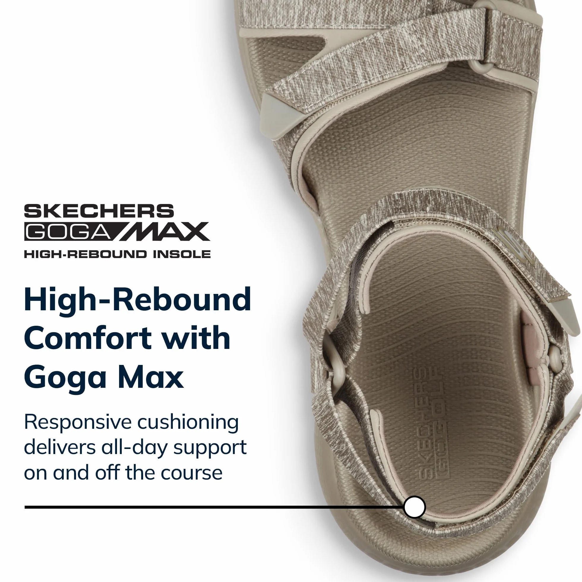 Skechers 600 Damskie sandały golfowe bez kolców.
