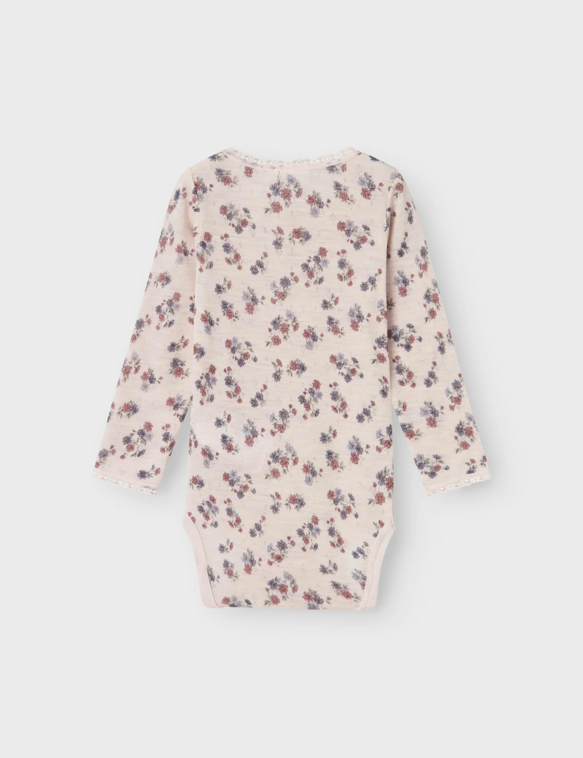 NAME IT Dziewczęce Nmfwang Wool Needle Ls Body Noos Body z długim rękawem, Rosa, 98 cm