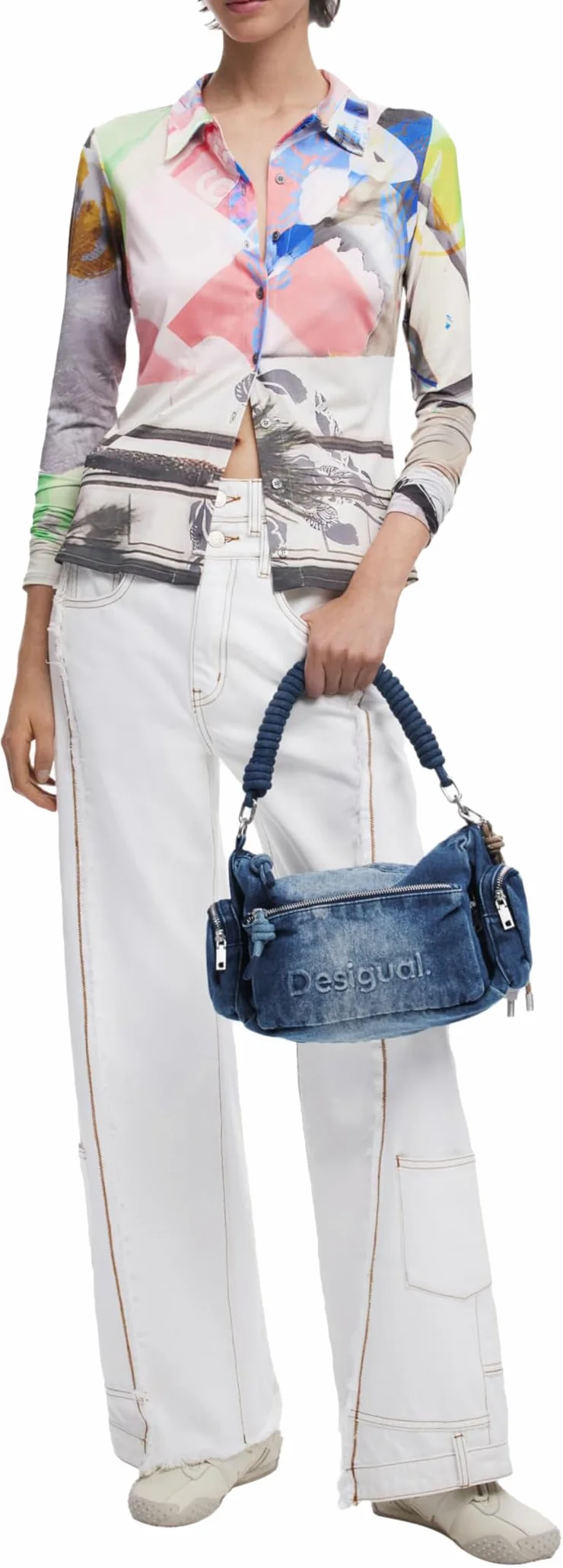 BAG_HALF LOGO, 5053 DENIM MEDIUM WASH, U