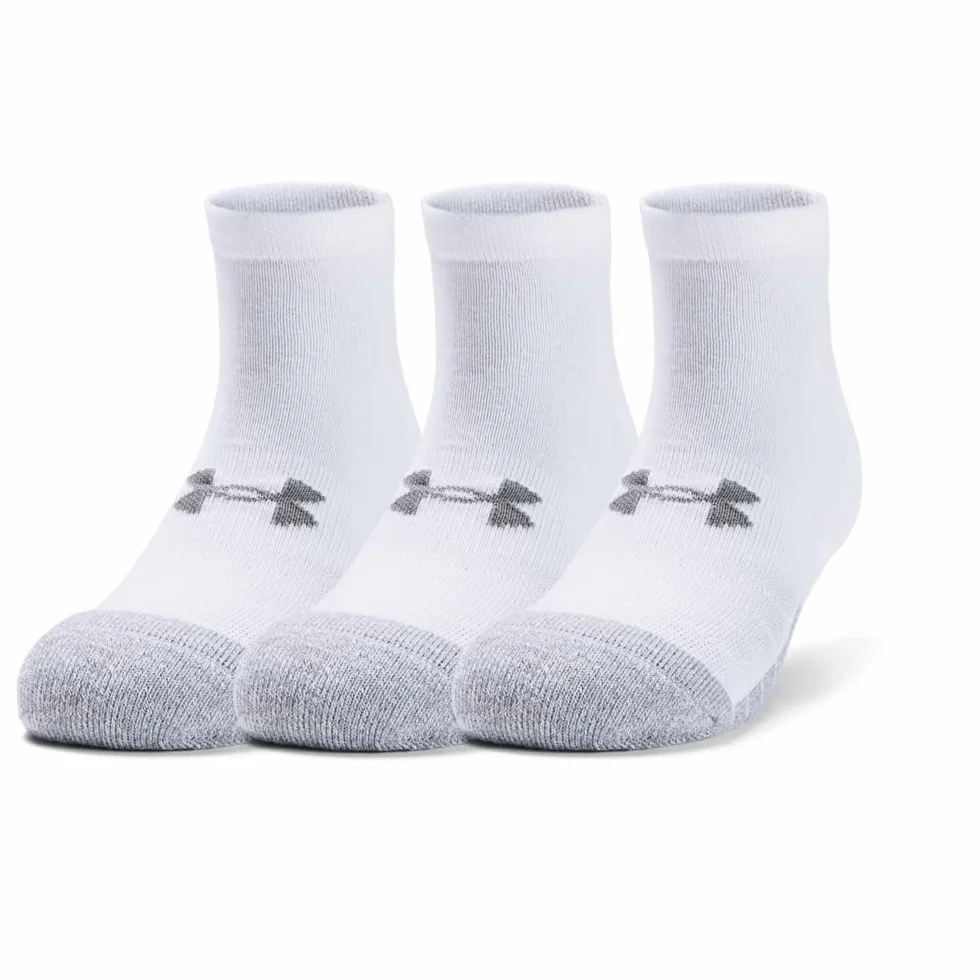 Under Armour Uniseks Ua Heatgear Locut Skarpety Sportowe, Biały/Biały/Szary, XL