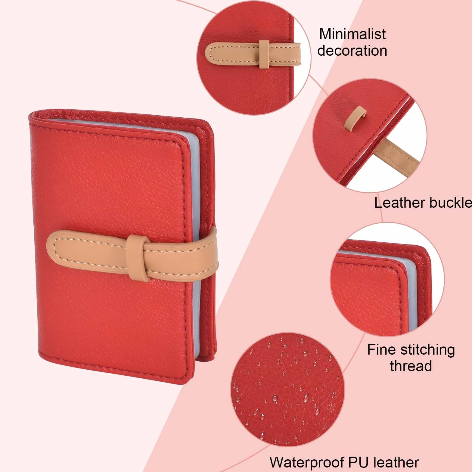 Etui na karty ze skóry PU, etui na wizytówki, portfel, etui na karty kredytowe dla mężczyzn i kobiet, etui na wizytówki do torebki, portfel na karty kredytowe z 26 przegródkami na karty