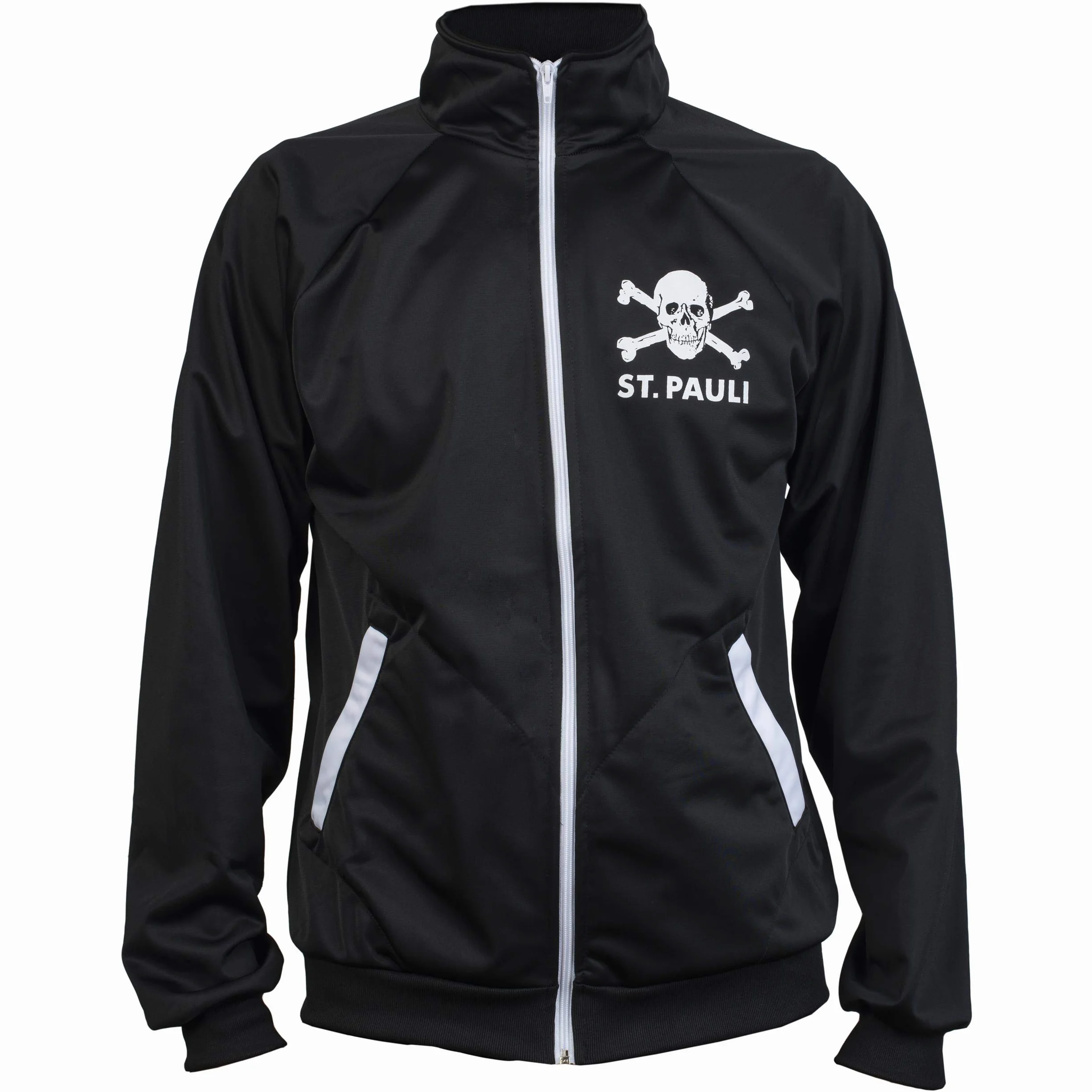 St. Pauli Black Ultras kurtka punkowa, dla aktywistów, piłkarska, dres, kości z czaszką, czarna