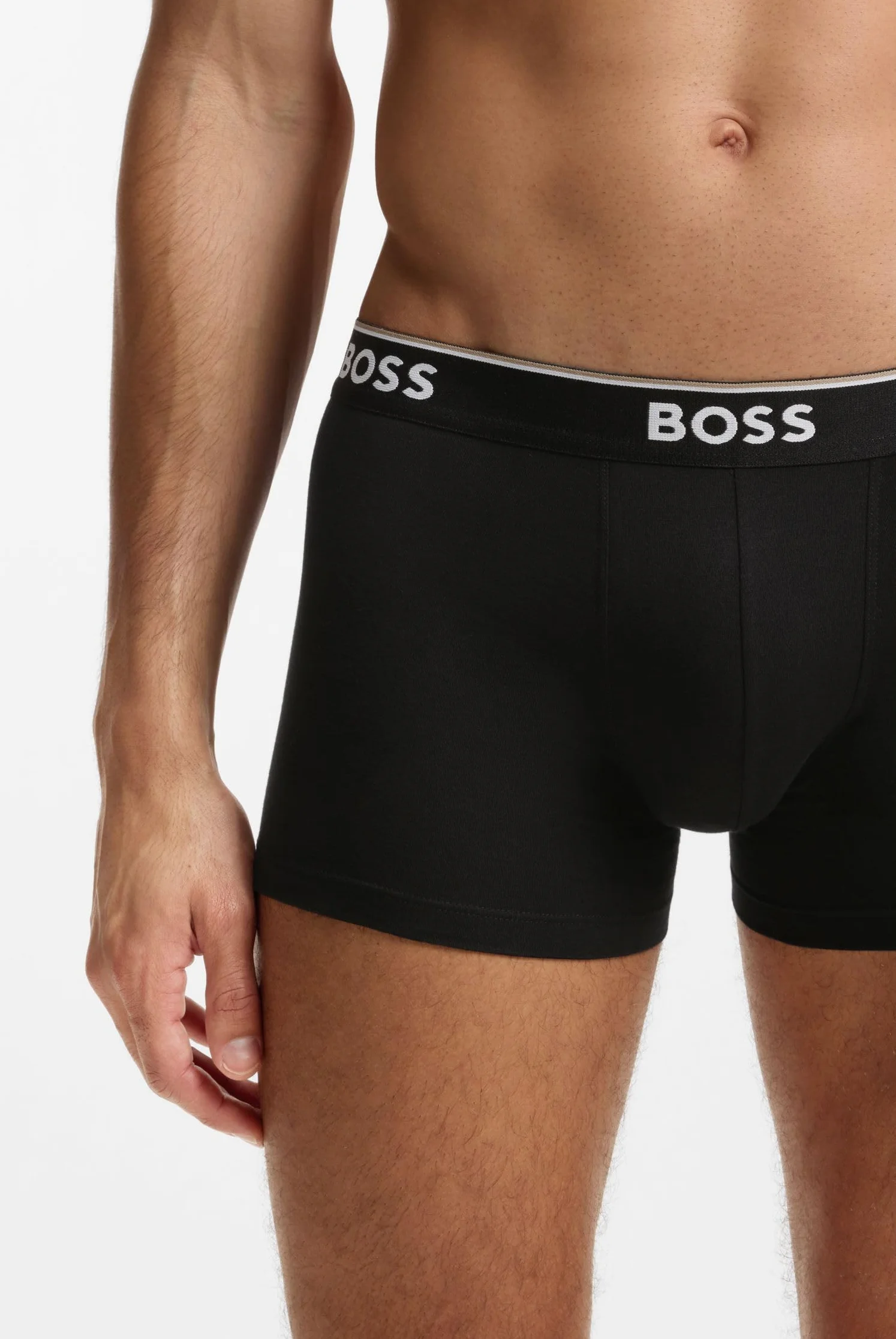 Boss Mężczyźni Power Bokserki, Czarny, L