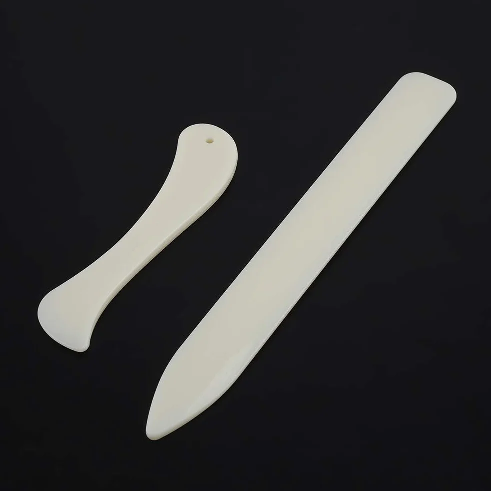 Book Binding Bone 2 Sztuk/zestaw White Bone Folder Book Binding Scoring Składane Bigowanie Krawędzie Narzędzie do Bigowania Papieru Narzędzia do Rękodzieła Papierowego do