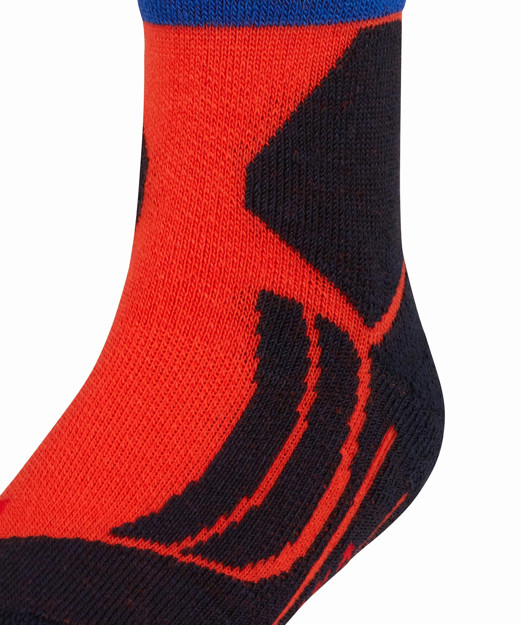 FALKE Uniseks - dzieci Skarpety narciarskie SK2 Intermediate Stripes K Kh Wełna ciepłe grube 1 Para, Pomarańczowy Samba Orange 8182, 35-38