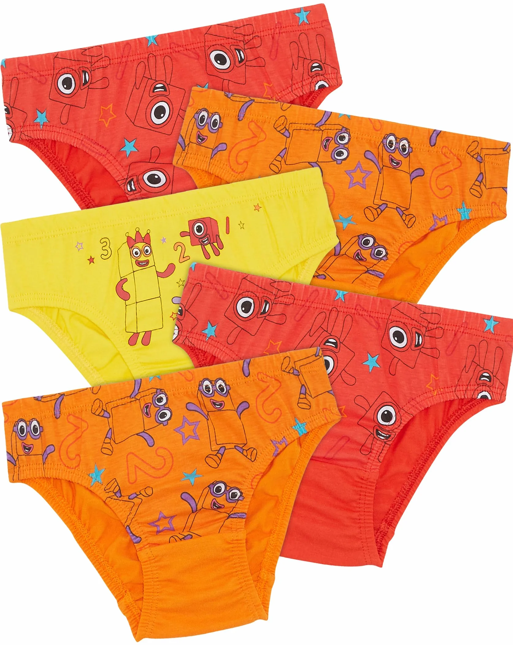 Numberblocks Pięciopak 100% bawełnianych majtek