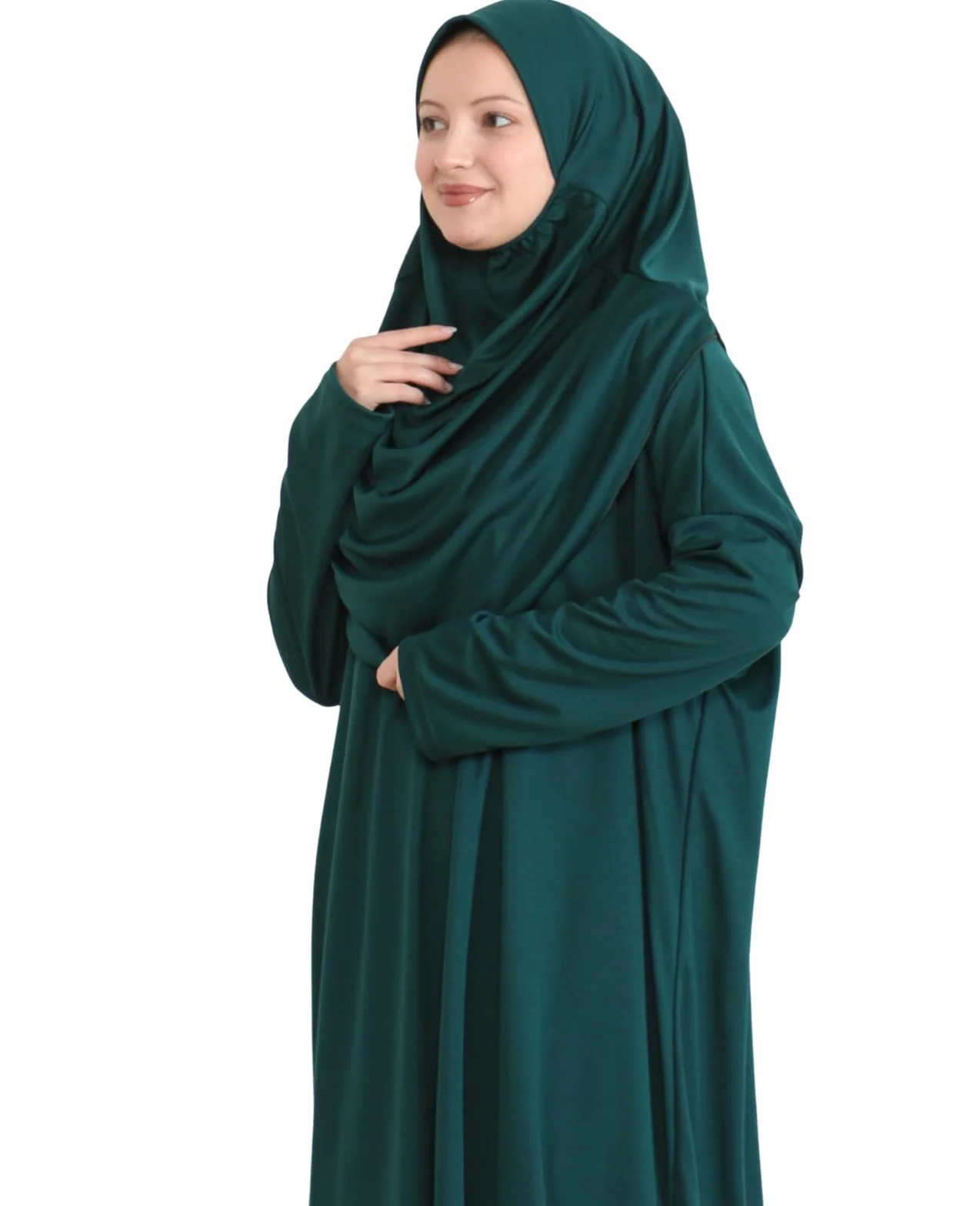 Prien Muzułmańska sukienka dla kobiet z hidżabem, Abaya, zestaw ubrań do natychmiastowej modlitwy, odzież islamska, Dubai Kaftan Jilbab Burqa