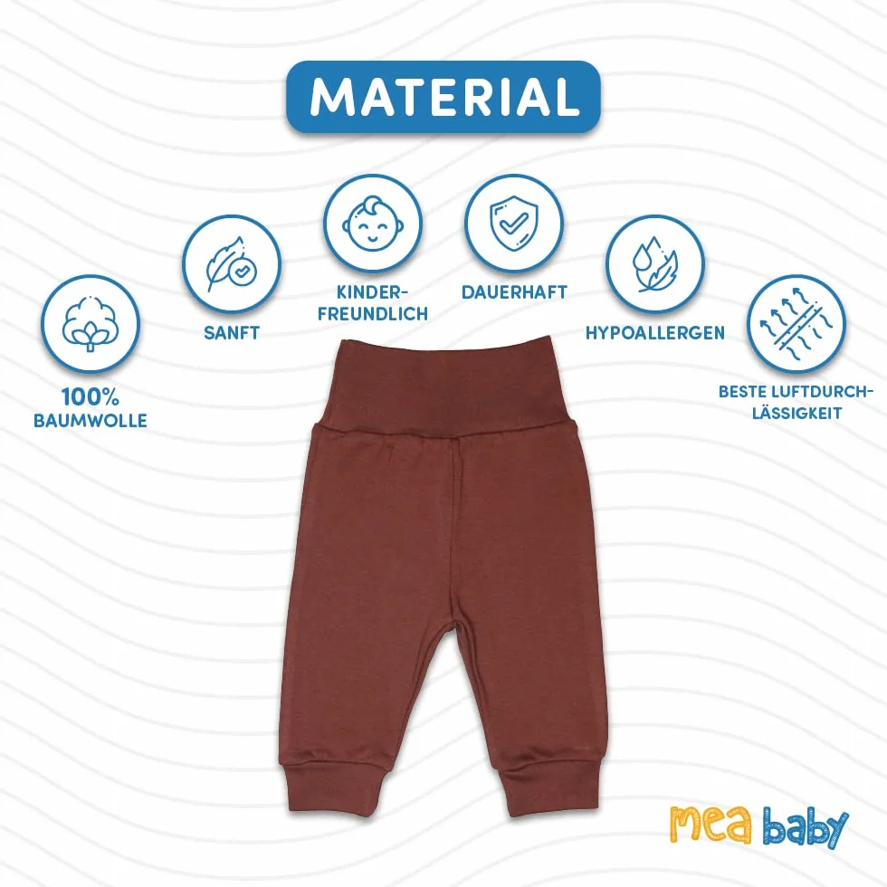 Spodnie niemowlęce unisex MEA BABY wykonane w paczce 5 szt./worek, spodnie niemowlęce dla chłopców, spodnie niemowlęce dla dziewczynek, spodnie wsuwane