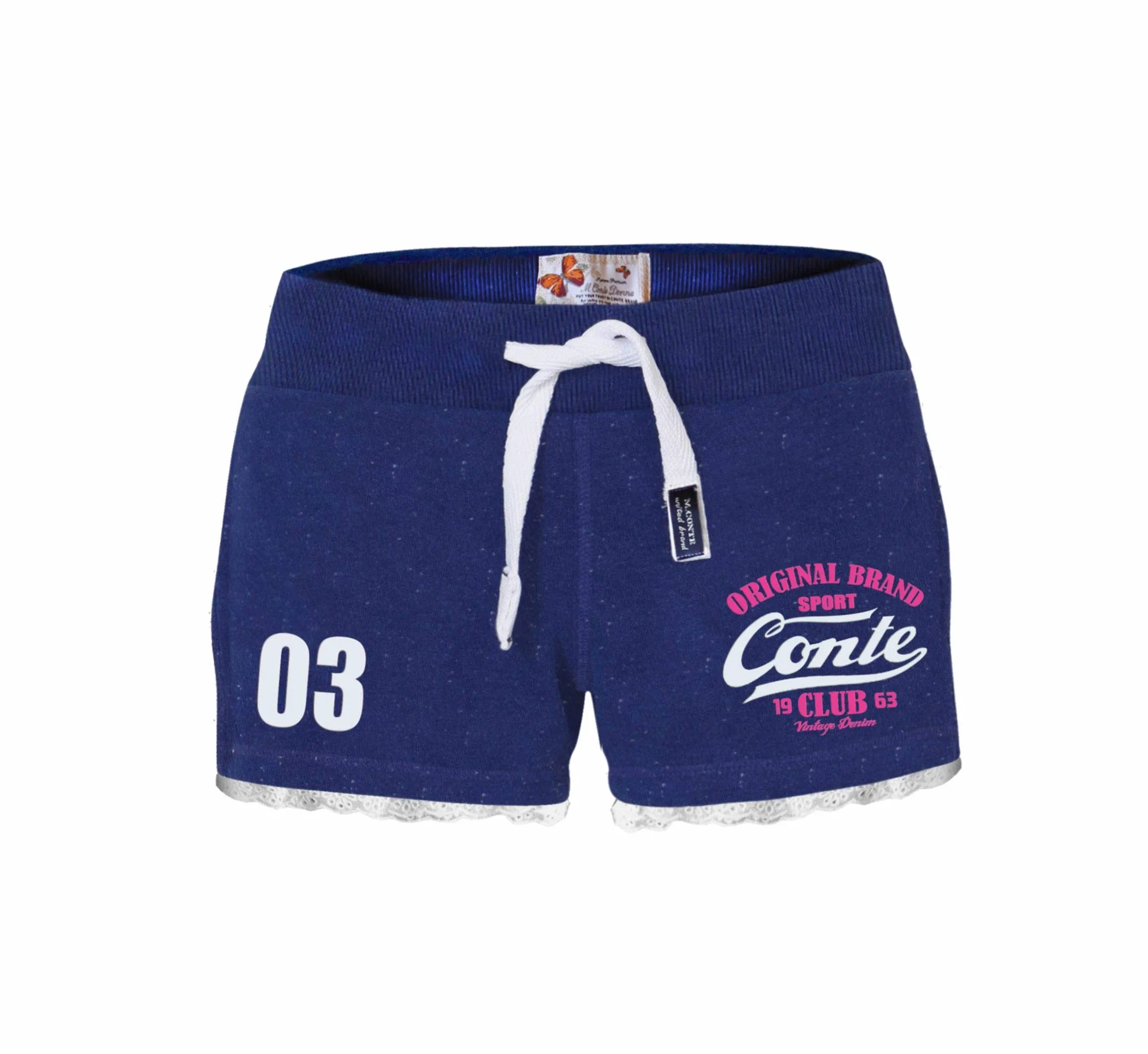 M.Conte Damskie spodenki dżersejowe Basic Skinni Fit Sportowe szorty treningowe/szorty retro krótkie damskie spodnie spodnie spodnie do biegania spodnie sportowe niebieskie neonowe różowe białe