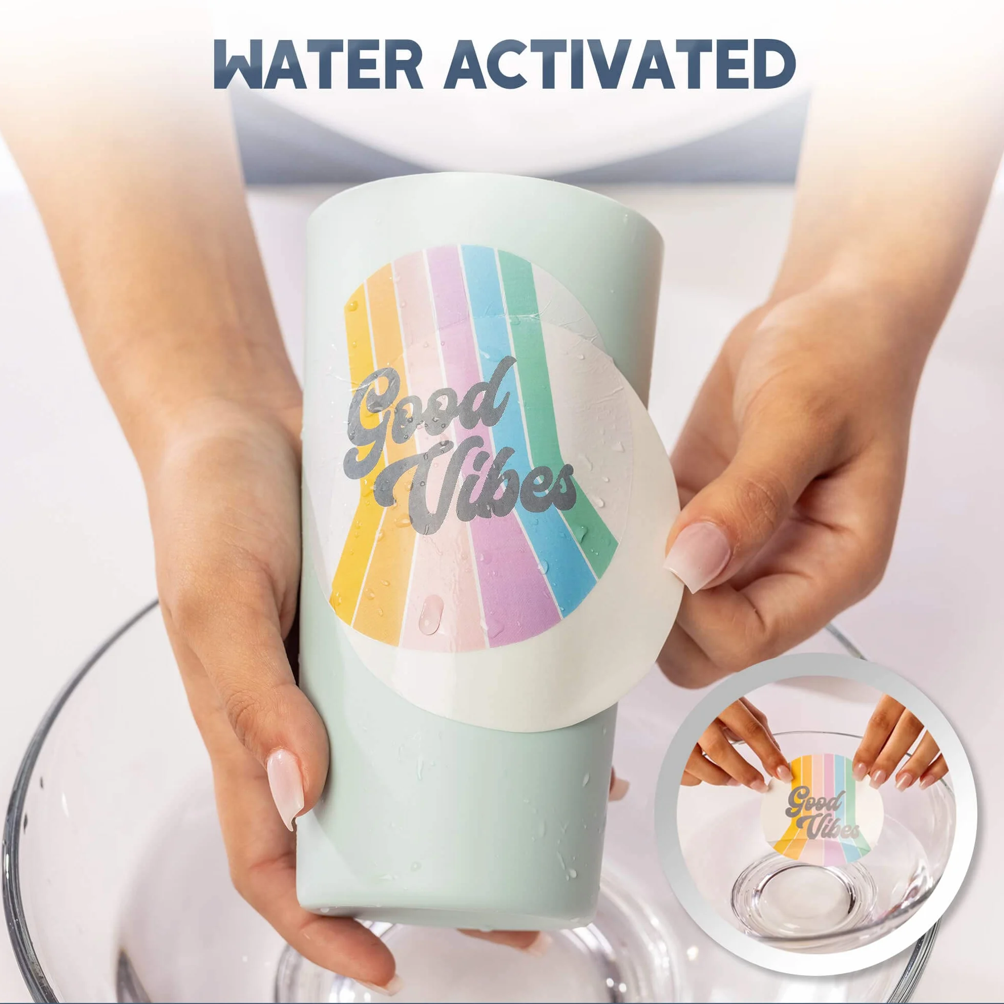 Hayes Paper Co. Waterslide Kalkomania papierowa laserowa przezroczysta - Premium A4 naklejka wodna papierowa drukarka laserowa - przezroczysty papier transferowy, 20 arkuszy