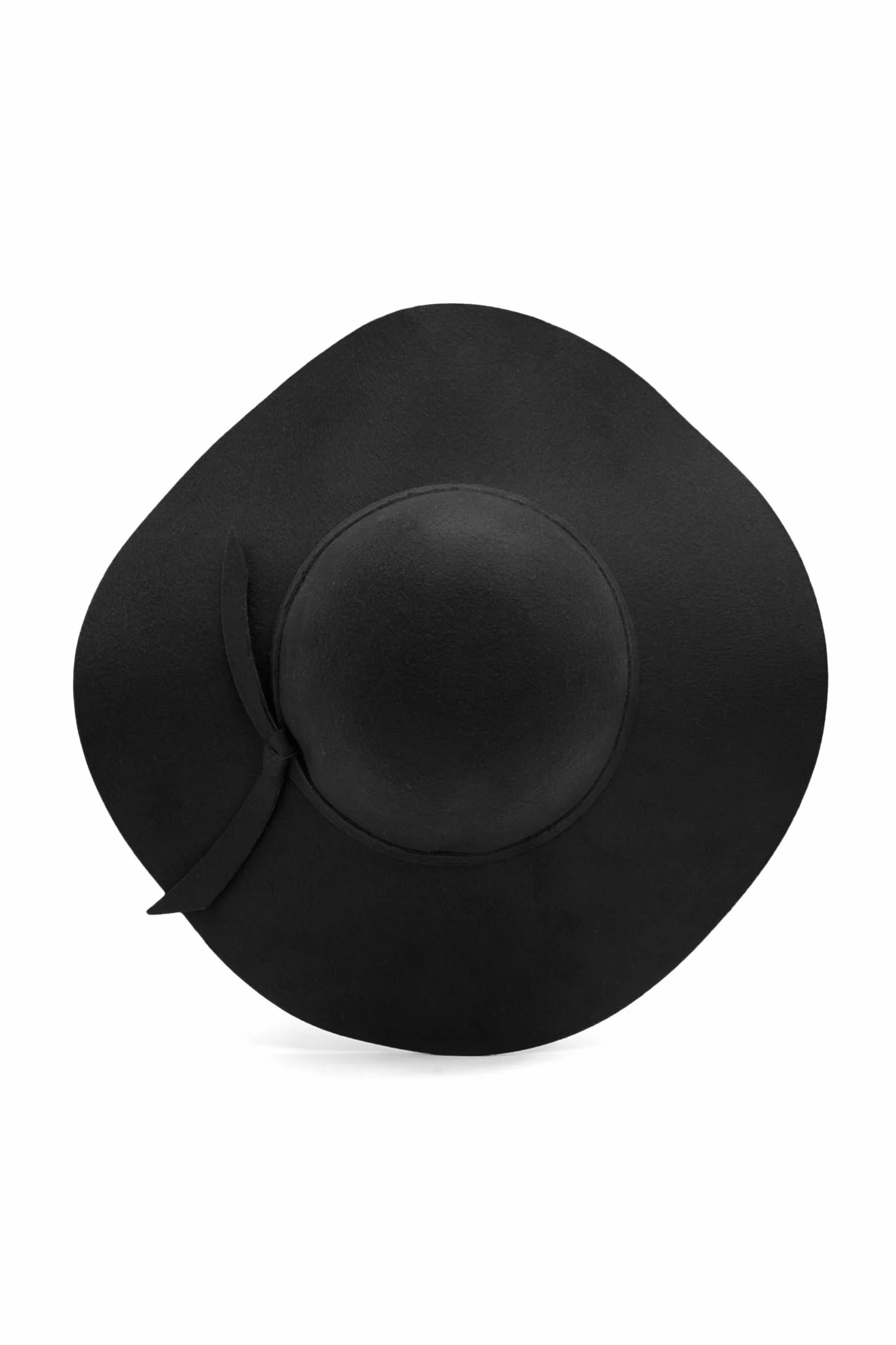 Kapelusz filcowy z szerokim rondem damski elegancki kapelusz wełniany czapka, 57 cm