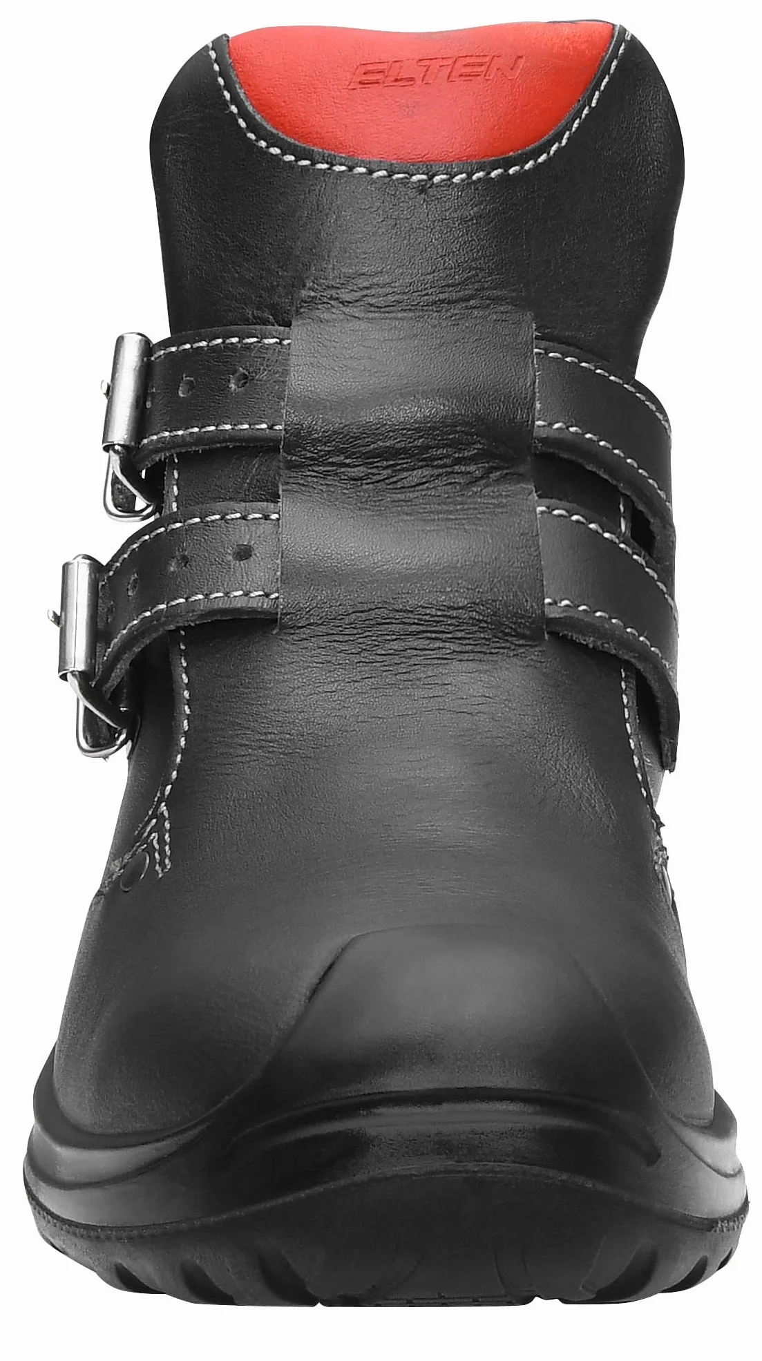 ELTEN Anderson Roof S3 HI, męskie, skórzane, stalowe noski, lekkie, wytrzymałe, czarne/czerwone, rozmiar: 44