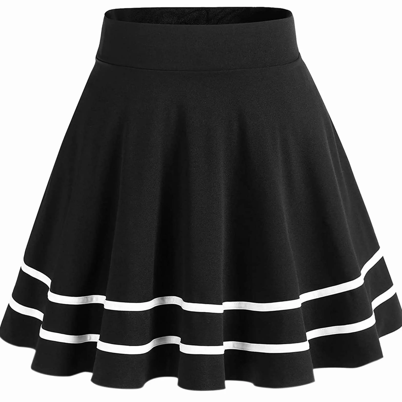 bridesmay Damska mini spódniczka letnia krótka spódniczka skaterka uczennica anime spódnica, S