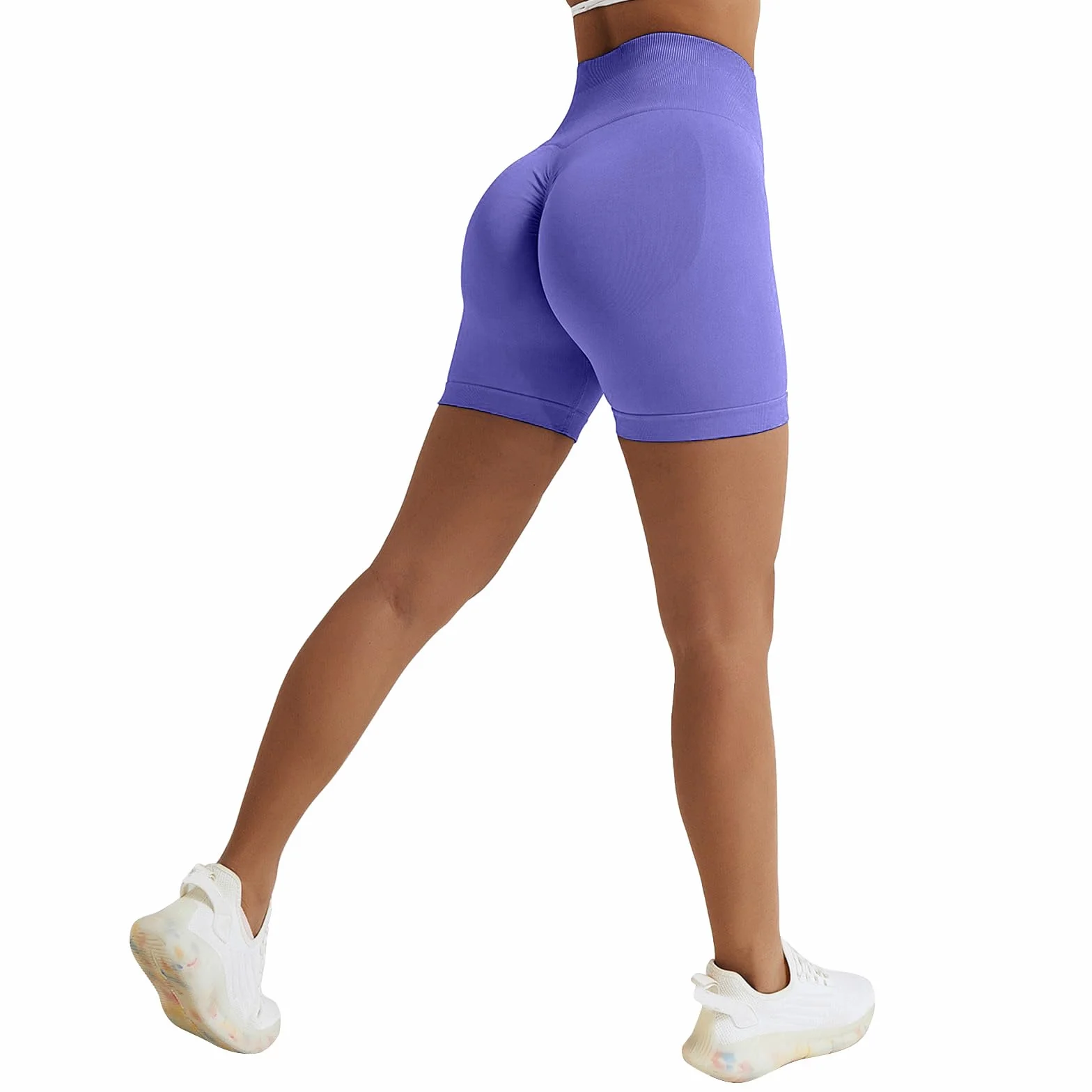 Vertvie Damskie spodenki gimnastyczne Booty Scrunch High Wasit Sport Shorts bezszwowe spodnie sportowe krótkie legginsy treningowe szorty push up spodenki rowerowe fitness bieganie