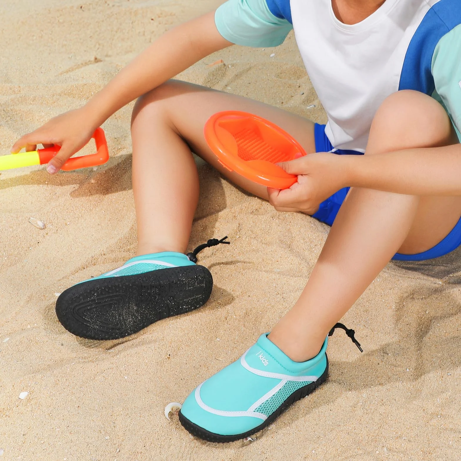 HKR Dziecięce buty kąpielowe, buty do wody, buty plażowe, dla chłopców i dziewczynek, rozm. 28-38, morski, 29 EU