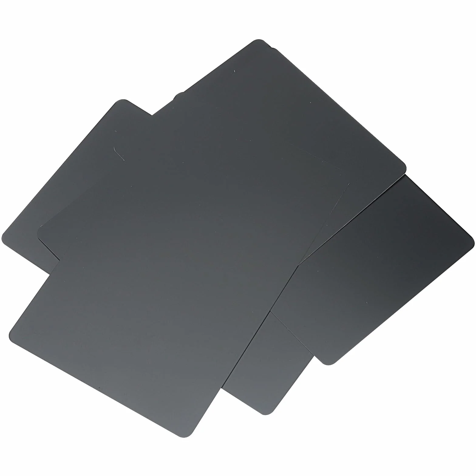100 sztuk pustych wizytówek, 86 x 54 x 0,21 mm, aluminiowe półfabrykaty, metalowe, czarne, aluminiowe karty do pisania laserowego
