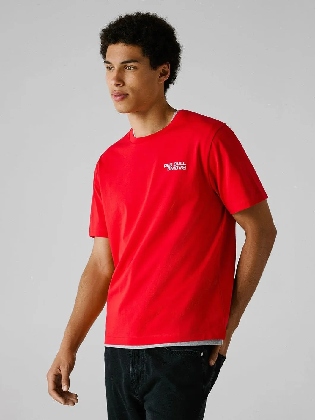 Red Bull Racing X Pepe Jeans Koszulka męska Reflect Logo TEE, czerwona (Mars RED), XXL, Czerwony (Mars Red), XXL