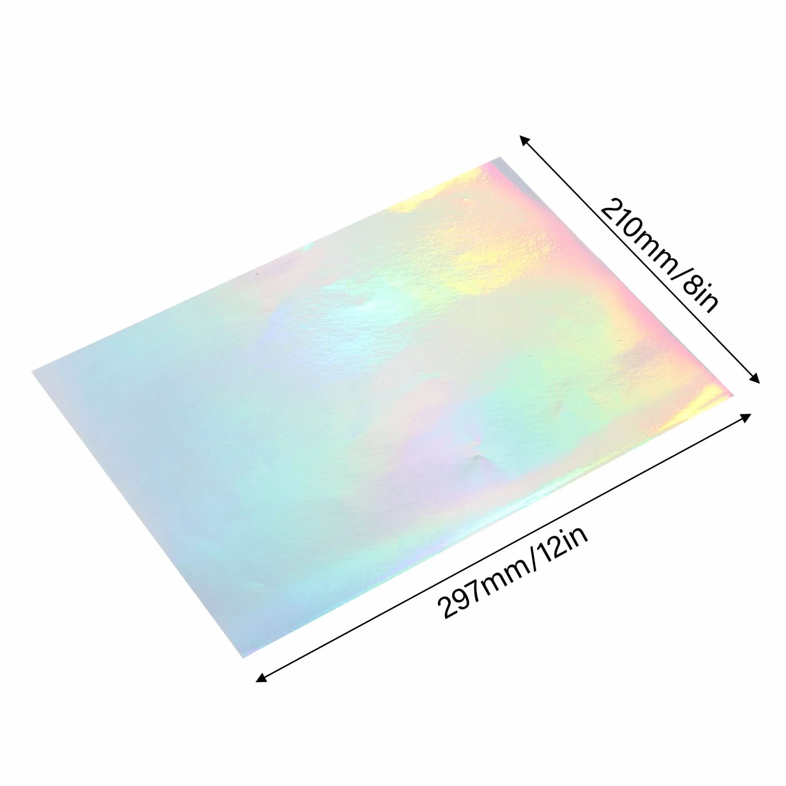 22 Arkusze Holograficzny Papier Samoprzylepny Rozmiar A4 8 X 12 Cali Wodoodporny Szybkoschnący Nadający się do Druku Holograficzny Papier Samoprzylepny do Drukarek Atramentowych