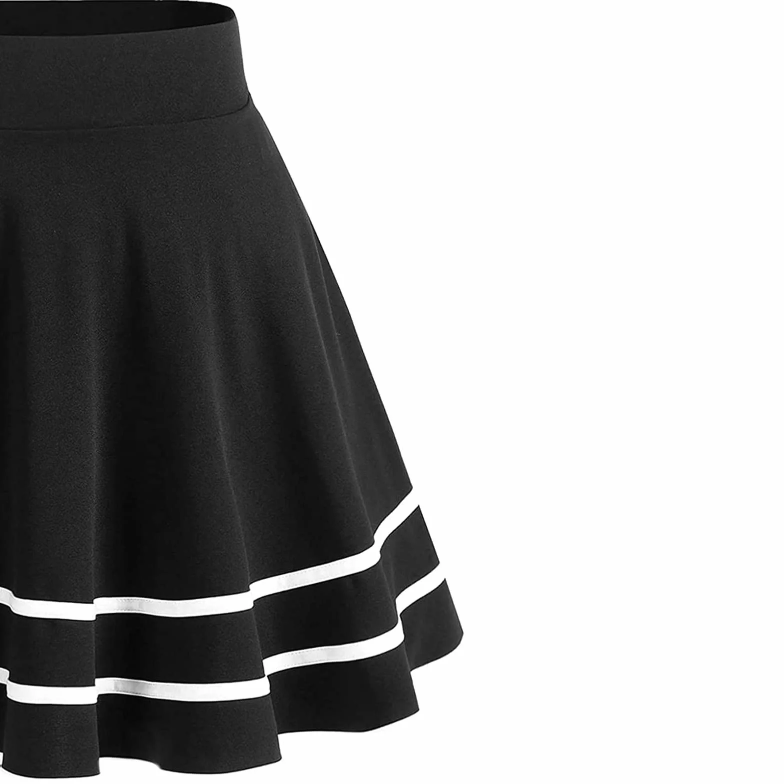 bridesmay Damska mini spódniczka letnia krótka spódniczka skaterka uczennica anime spódnica, S