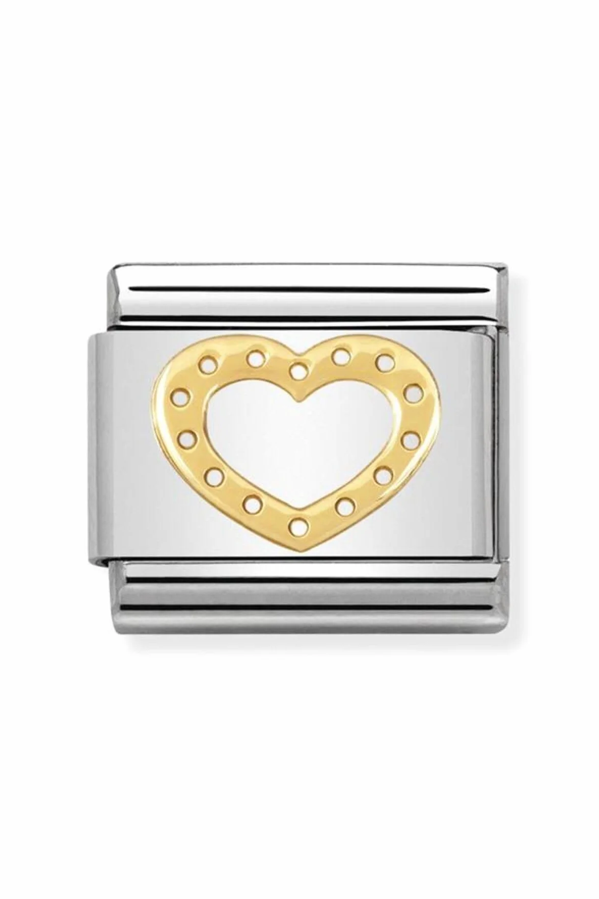 Nomination Damen-Charm Composable LOVE Herz 18K Gold Edelstahl teilvergoldet - 030116/19