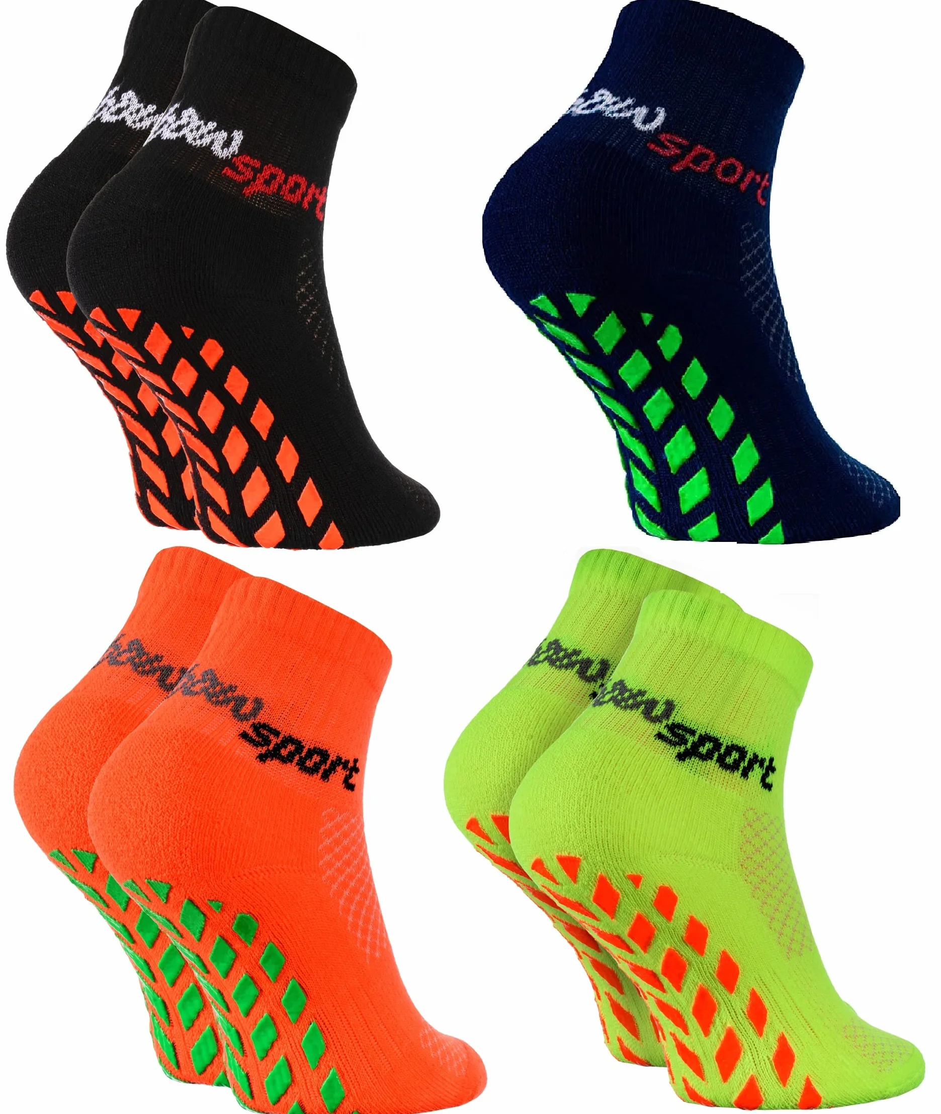 Rainbow Socks - Neonowe skarpety sportowe dla chłopców i dziewczynek