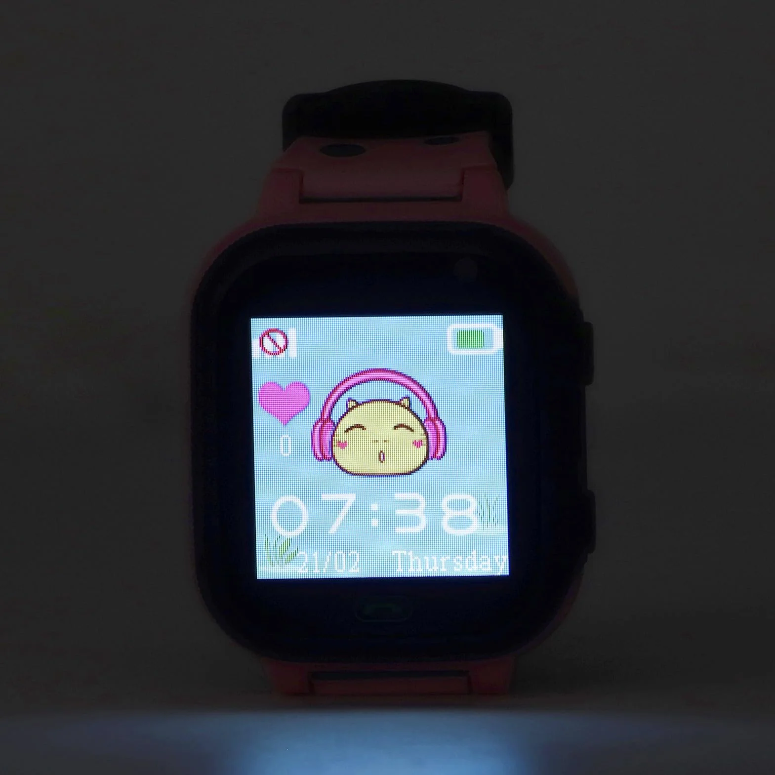 Dilwe Smartwatch dziecięcy z połączeniami wideo, kamerą i latarką, do użytku na zewnątrz (różowy)