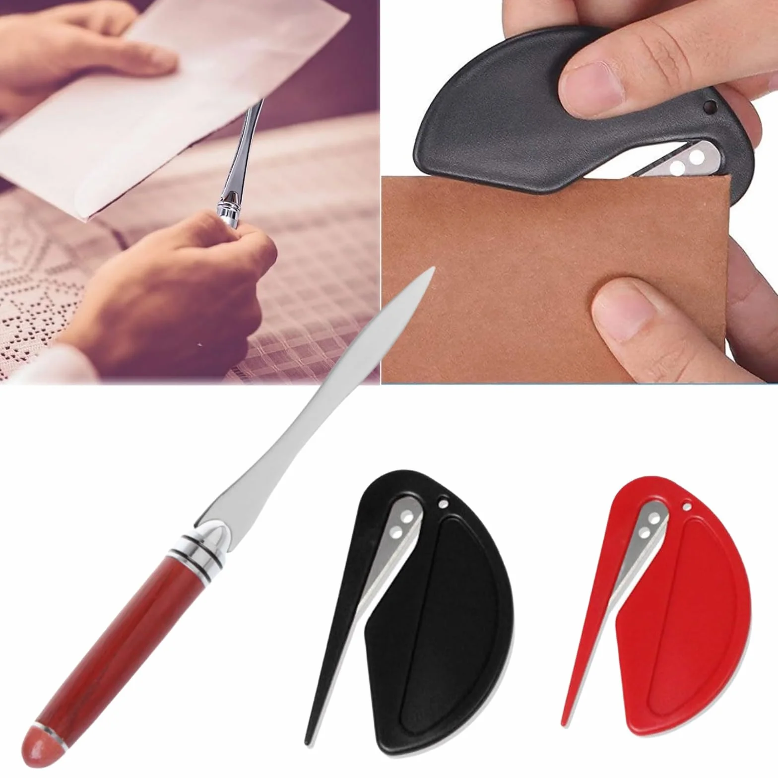 Otwieracz do listów, Metalowy otwieracz do listów, 3 szt., otwieracz do listów ze stali nierdzewnej,otwieracz do kopert, do kartonu, papieru, pudełka
