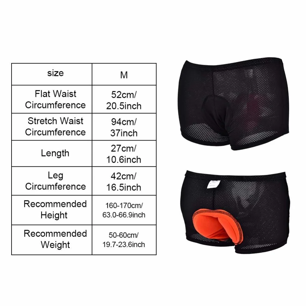 Męskie spodnie rowerowe 3D, wyściełane, żelowe spodnie rowerowe 3D, dla mężczyzn i kobiet, unisex, do jazdy na rowerze, spodnie, oddychające, szybkoschnące, do użytku na zewnątrz - M, L, XL, XXL, XXXL