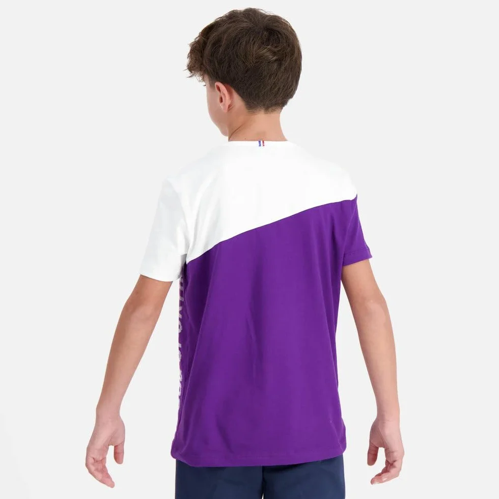 Le Coq Sportif Podkoszulek Uniseks - dzieci Bat Tee Ss N°1 Enfant N.o.w/Violet J.