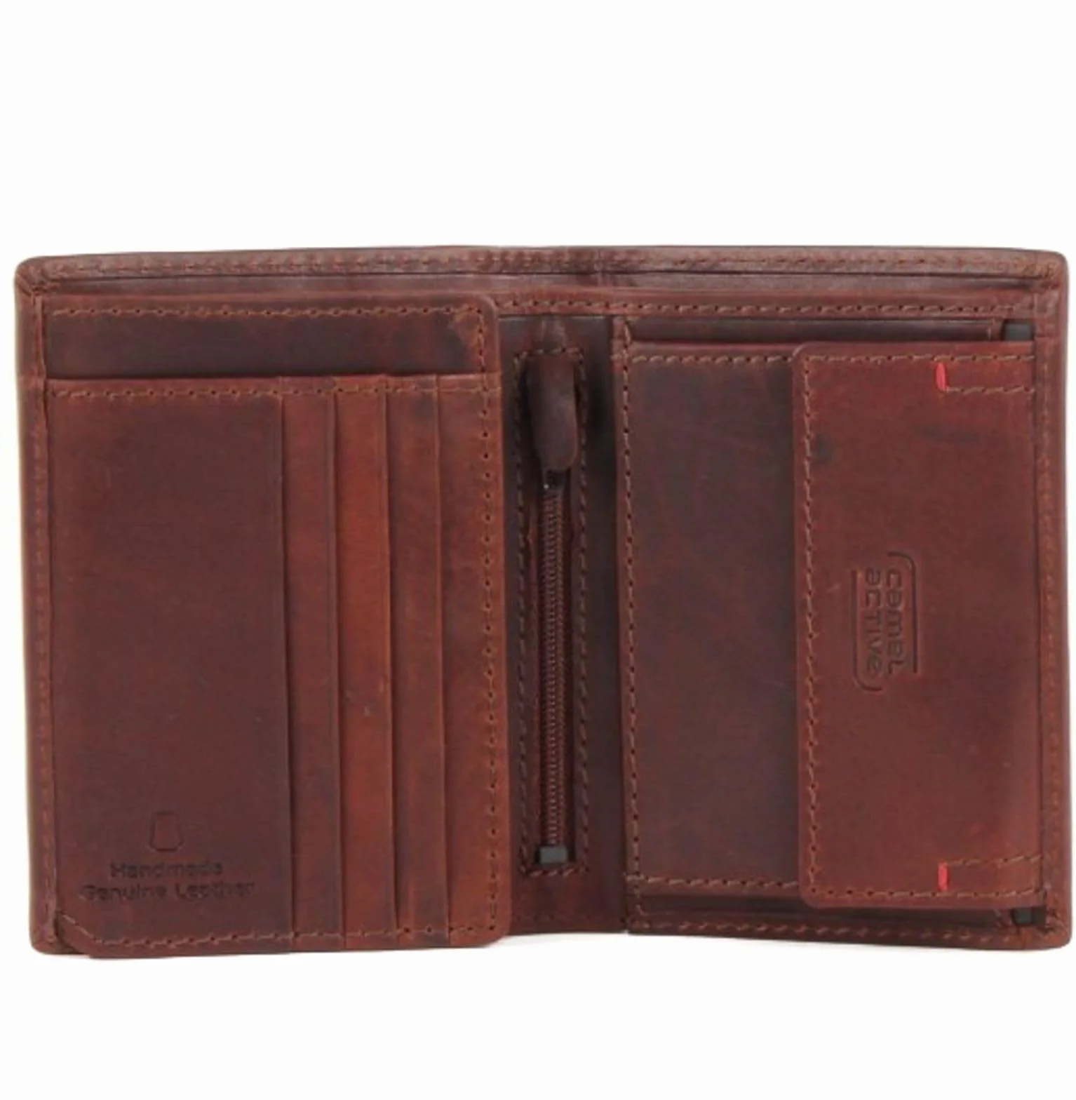 camel active Torby Salamanca portfel męski w formacie portretowym skóra, Dunkelbraun, 9,5 x 2 x 12, Etui na monety