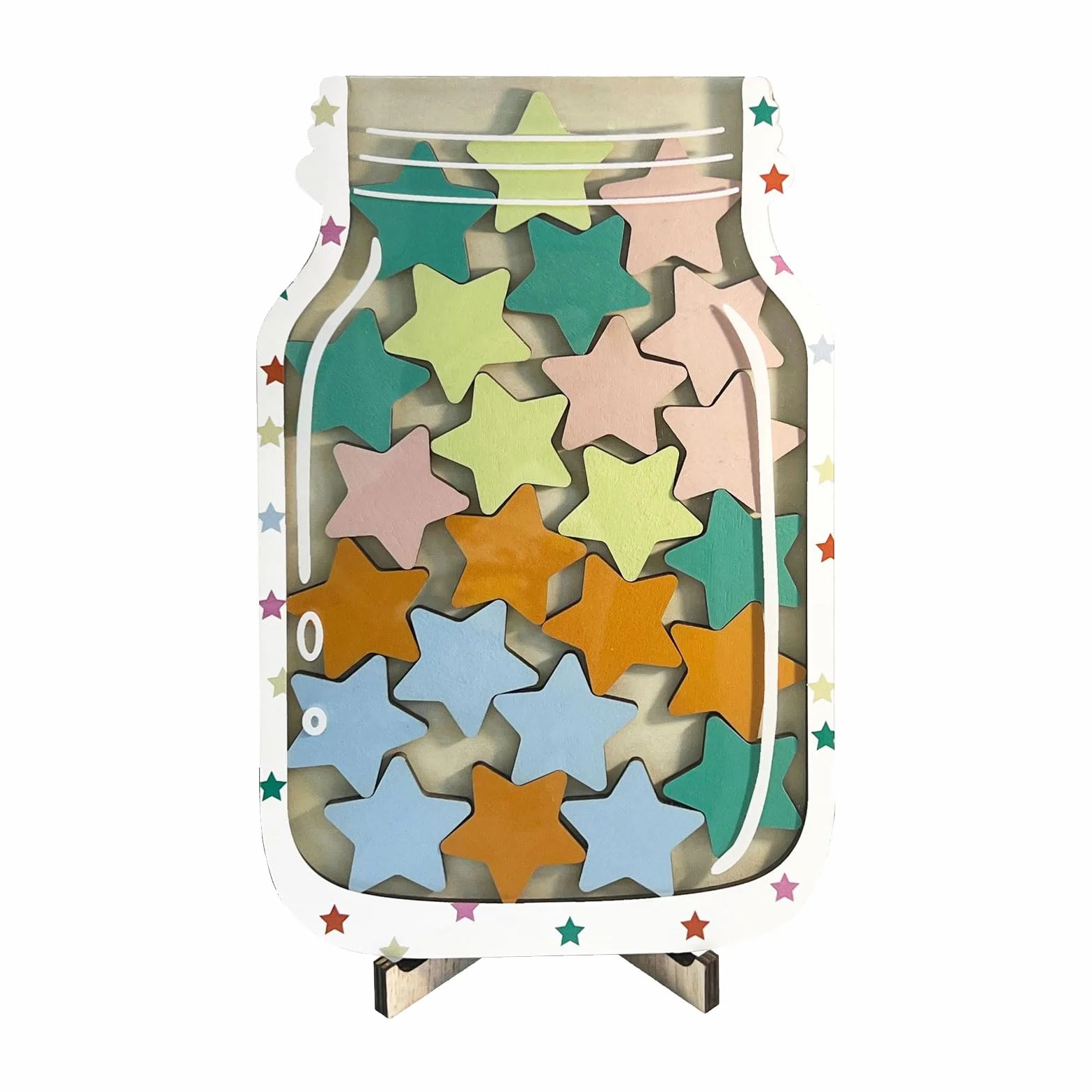 SSKHE Reward Jar with Star Tokens, Originality Reward Charts for Children Behaviour, motywacyjny słoik na prezent