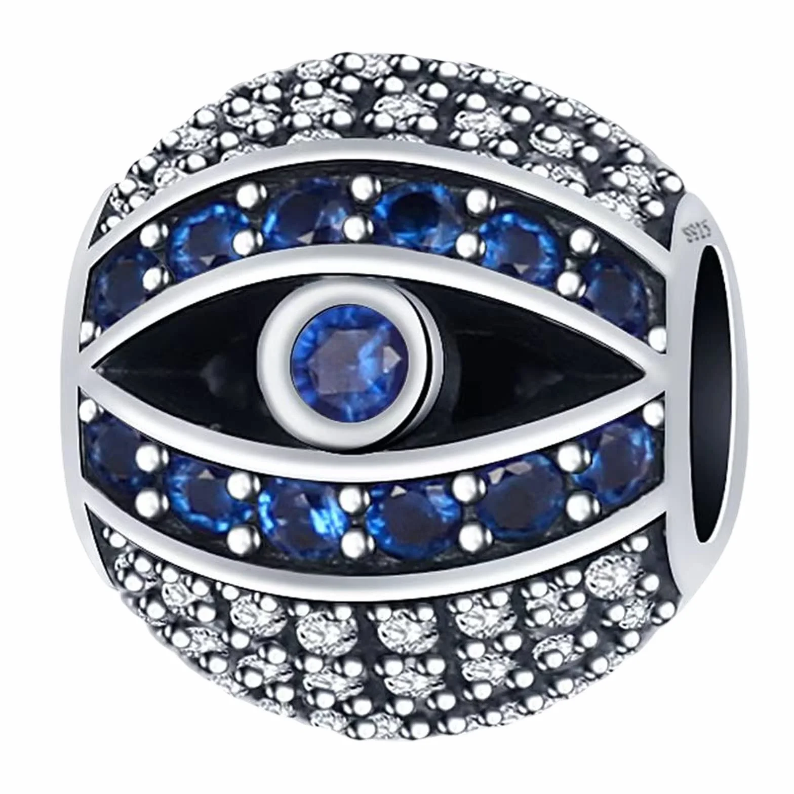 Charms Charms do bransoletek 925 Sterling Silver Devil's Eye Bransoletki srebrne damskie