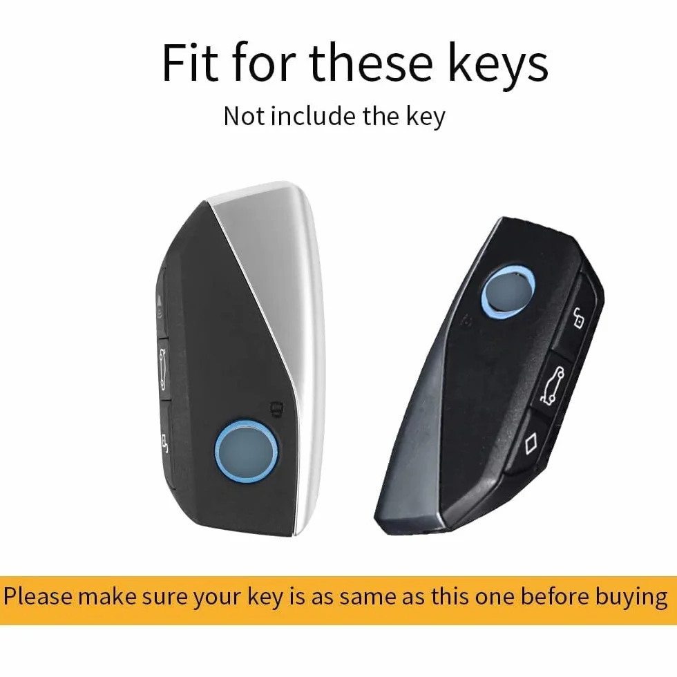 ontto Metalowe etui na kluczyki samochodowe, etui na klucze, pasuje do BMW X1 X7 M Sport 223i iX40 iX50 xDrive i4 IX1 7 740LI G07 XM I7 2022-2023 etui ochronne breloczek etui na klucze, czarne