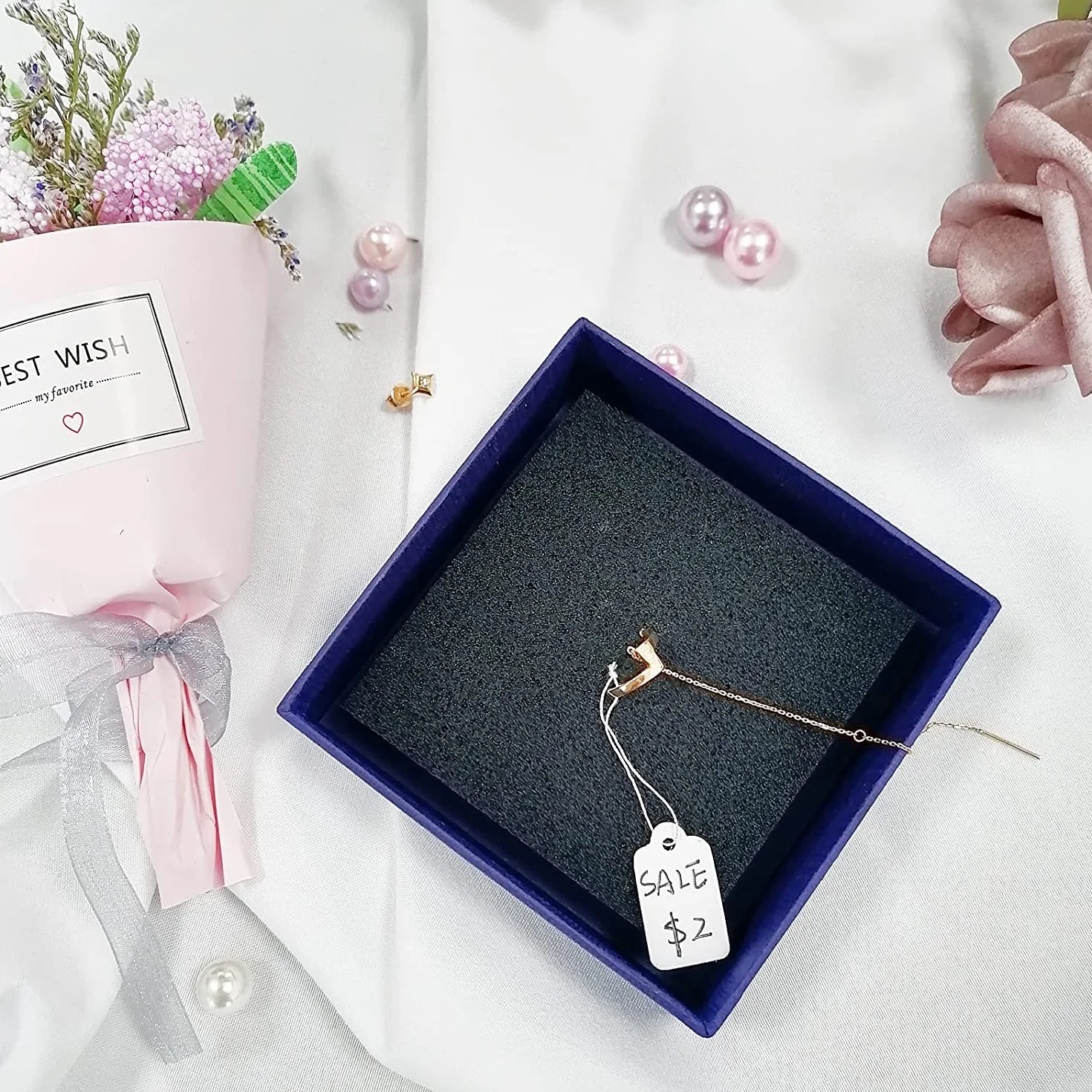 Zestaw 100 białych tagów cenowych, etykiet prezentowych, etykiet z ceną, etykiet na biżuterię, do zapisywania papierowych etykiet z napisami do Flea Market, Jewellery, Clothes