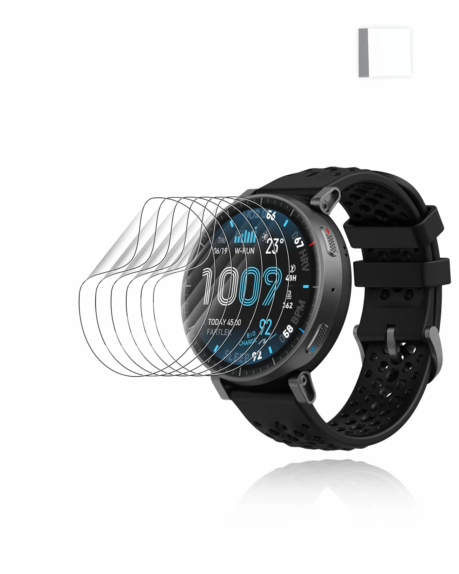 (6 sztuk) folii ochronnej do Amazfit Active Max, yystao TPU miękka folia ochronna na wyświetlacz, wysoka rozdzielczość, odporna na zarysowania, wrażliwa na dotyk, odporna na odciski palców