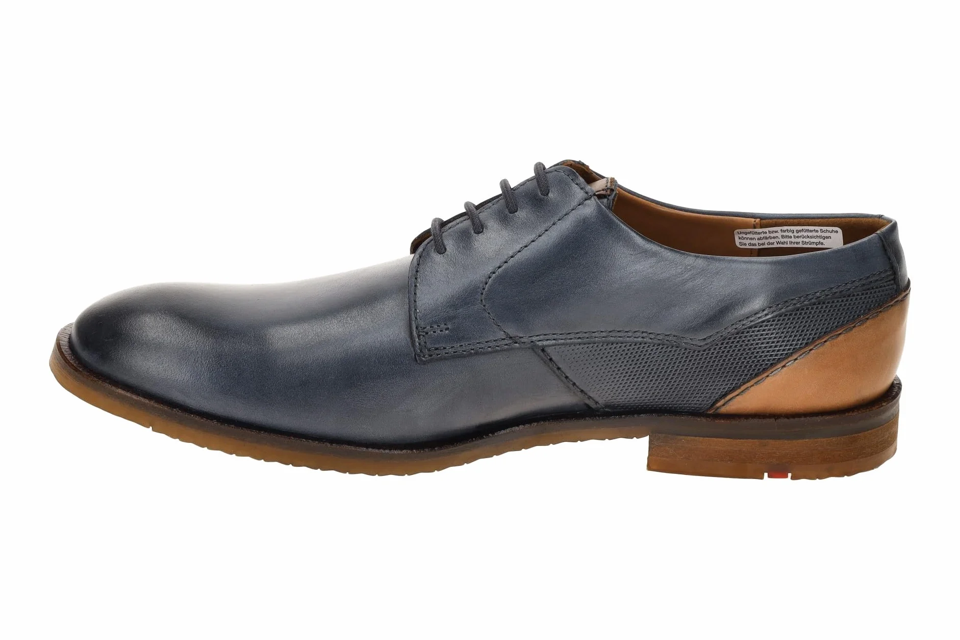 LLOYD Męskie buty sznurowane/buty biznesowe/półbuty Domino niebieskie, gładka skóra