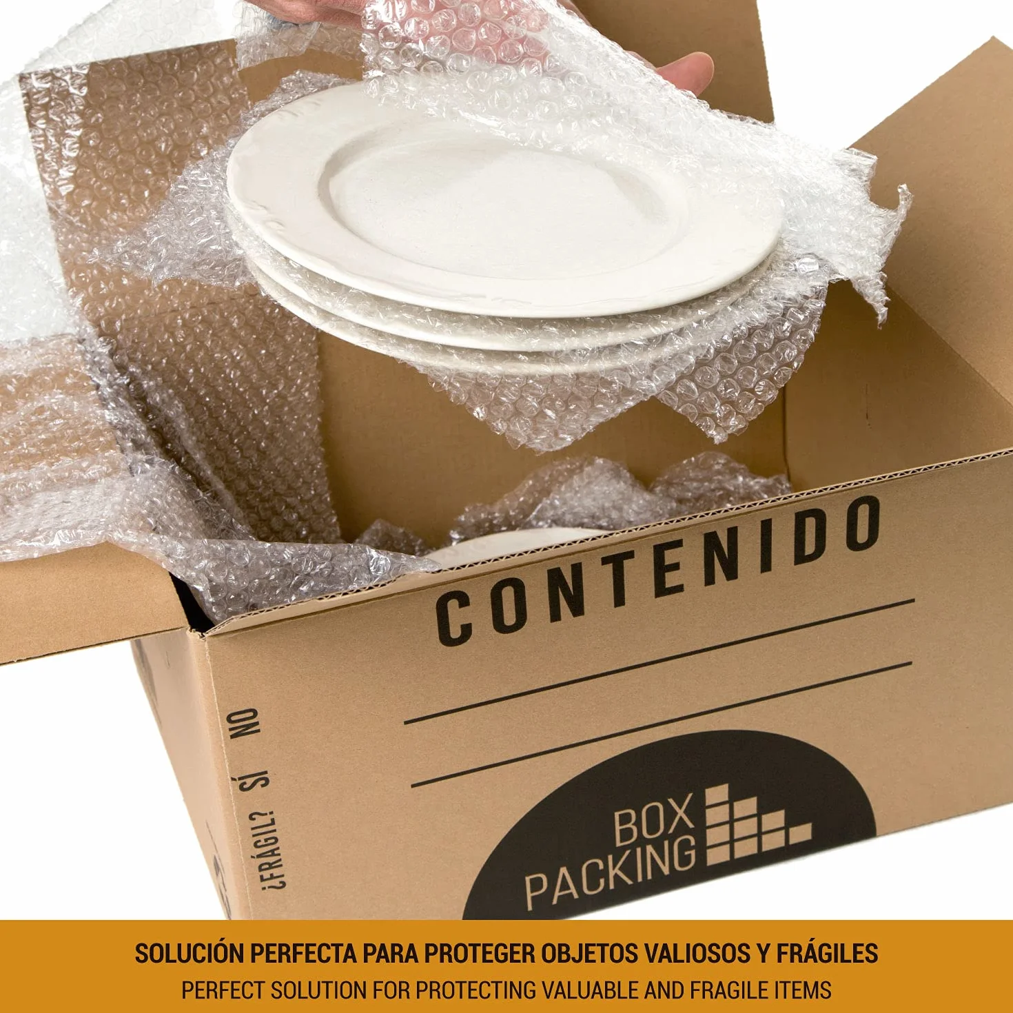 BOXPACKING | Plastikowe opakowanie bąbelkowe perforowane | 30 cm szerokości x 20 m długości | Bubble Packaging Roll Paper Ruch | Bubble Paper