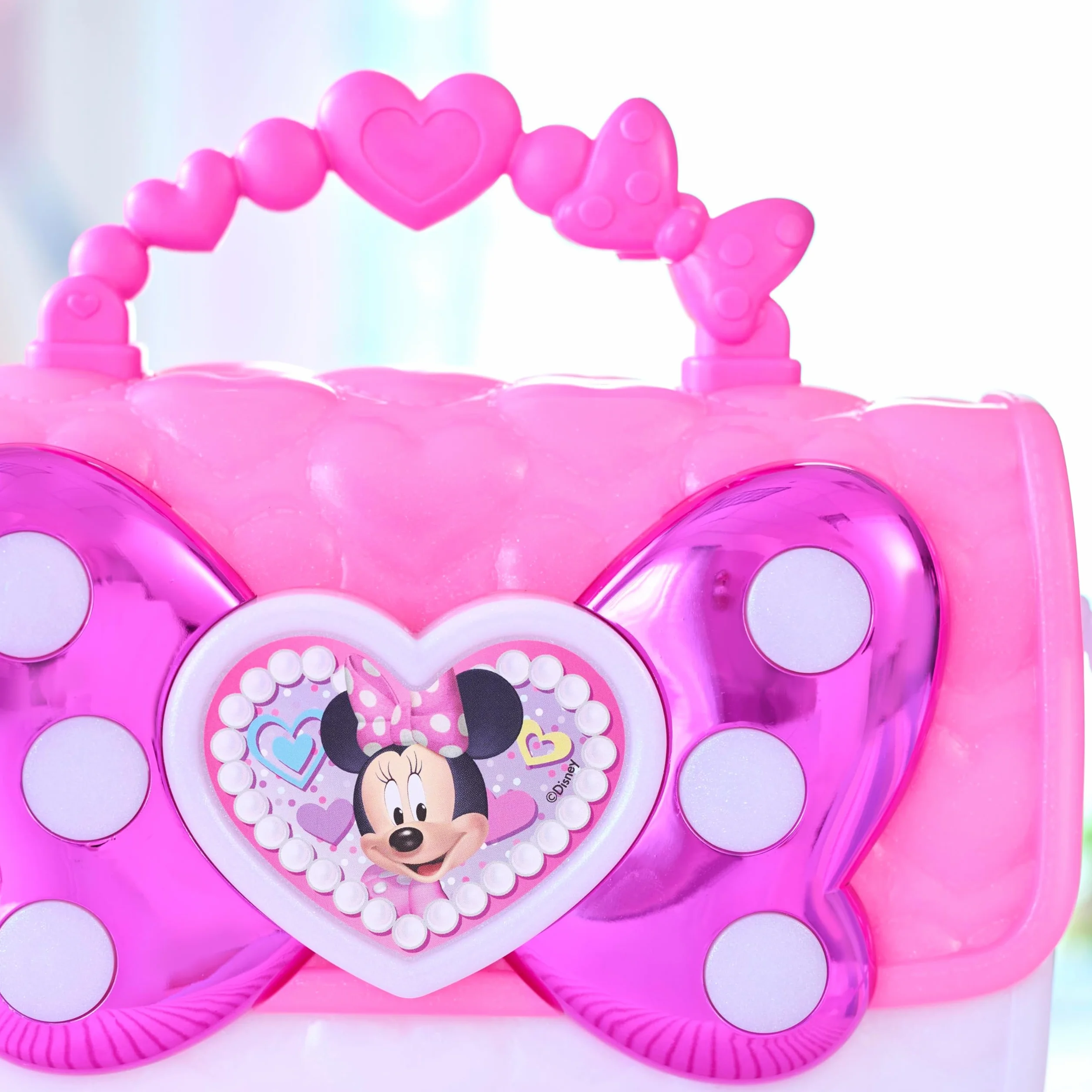 Disney Junior Minnie Mouse Bowfabulous Bag Set, 7-piece Dress Up and Pretend Play Toy Purse
