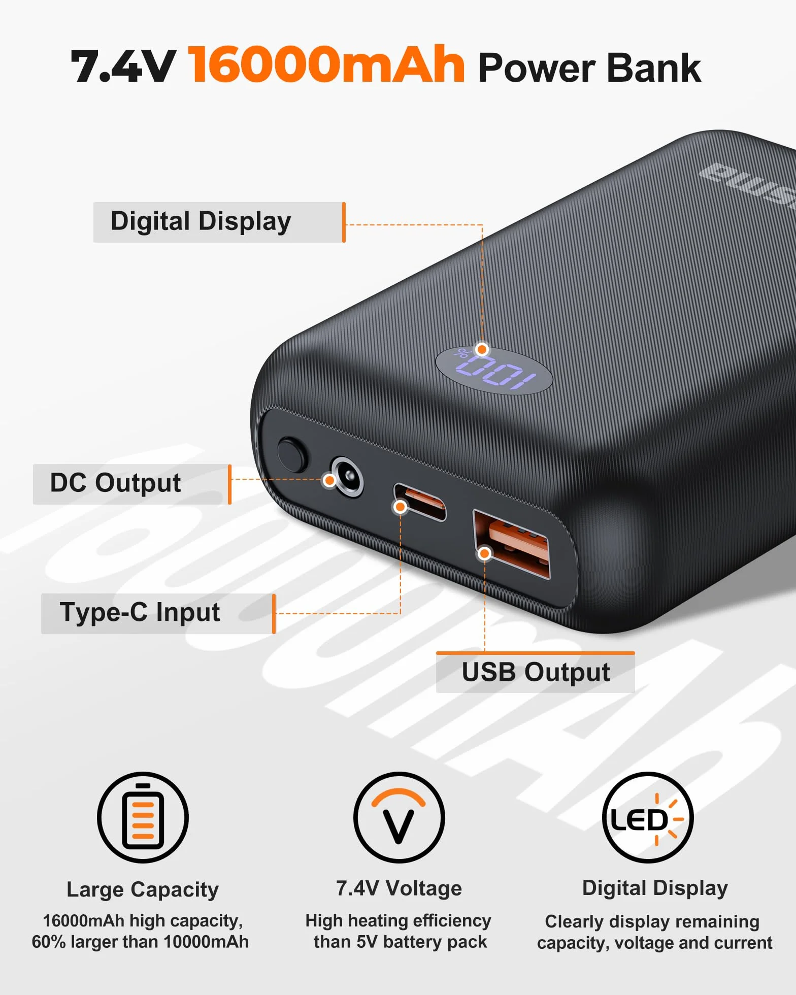 Damska kamizelka grzewcza z powerbankiem 16000 mAh, 7,4 V, ogrzewana kamizelka damska z 9 strefami grzewczymi, elektrycznie ogrzewana kamizelka z powerbankiem, do jazdy na nartach, na świeżym
