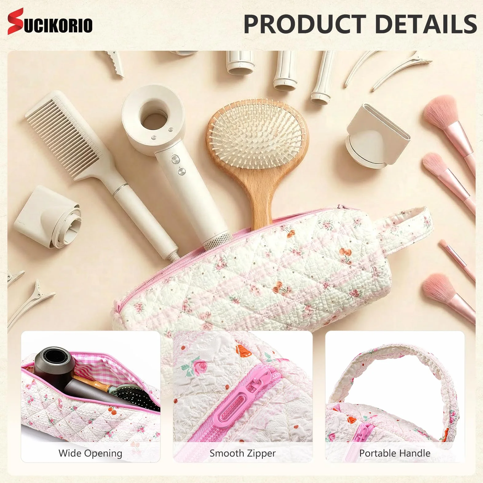 Torba Podróżna do Stylizatora Dyson Airwrap Etui Podróżne Przenośna Torba do Przechowywania Suszarki do Włosów Kompatybilna z Suszarką Dyson Airstraight Shark Flexstyle Torby Suszarek Włosów