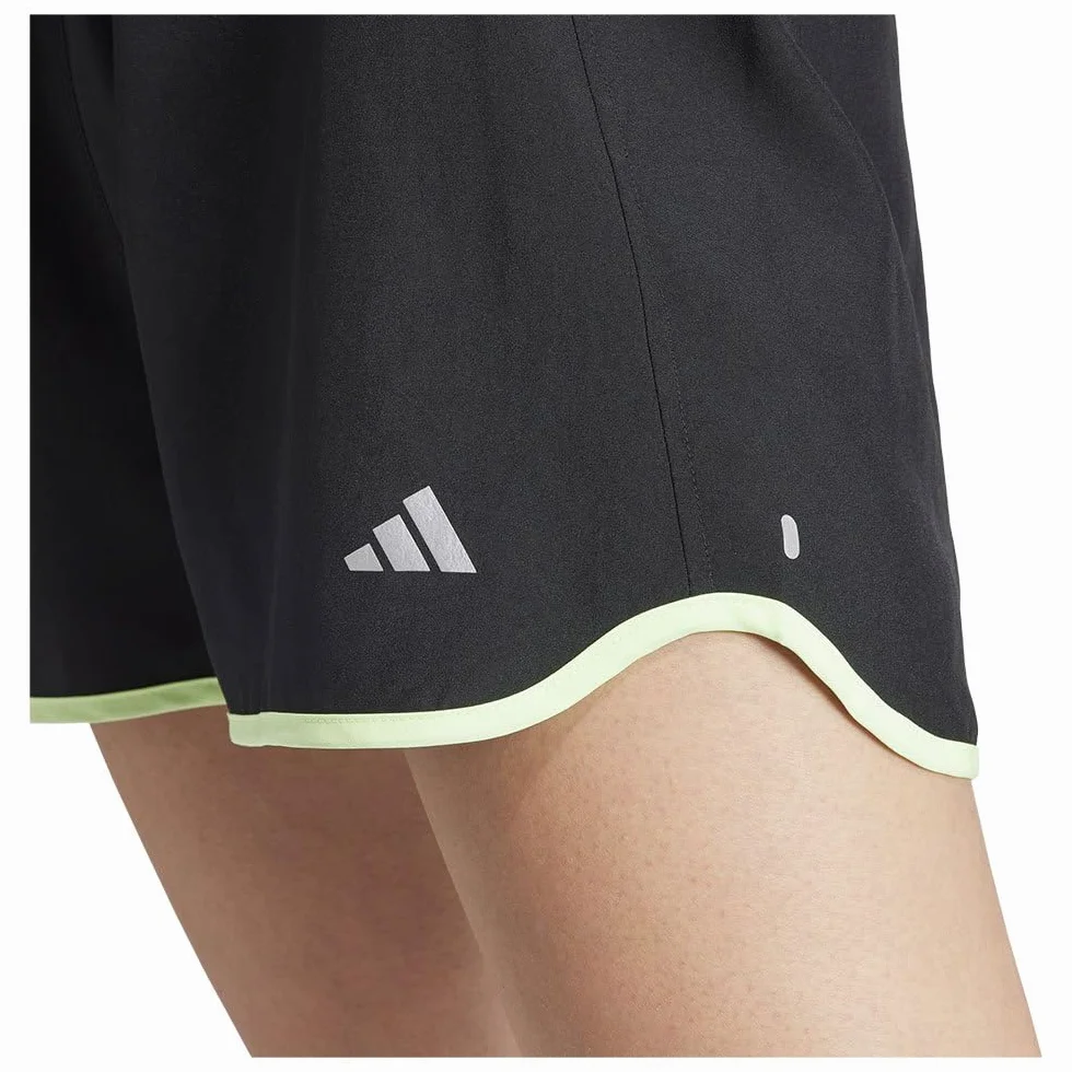 adidas Damskie krótkie spodenki Run It, S 10 cm czarny/miętowy