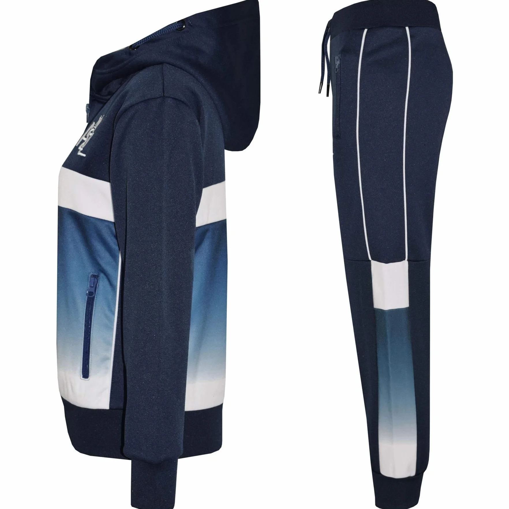 A2Z 4 Kids Chłopcy Dziewczynki Dres 3D Cyfrowy Dwukolorowy - T.S 307 Navy 13