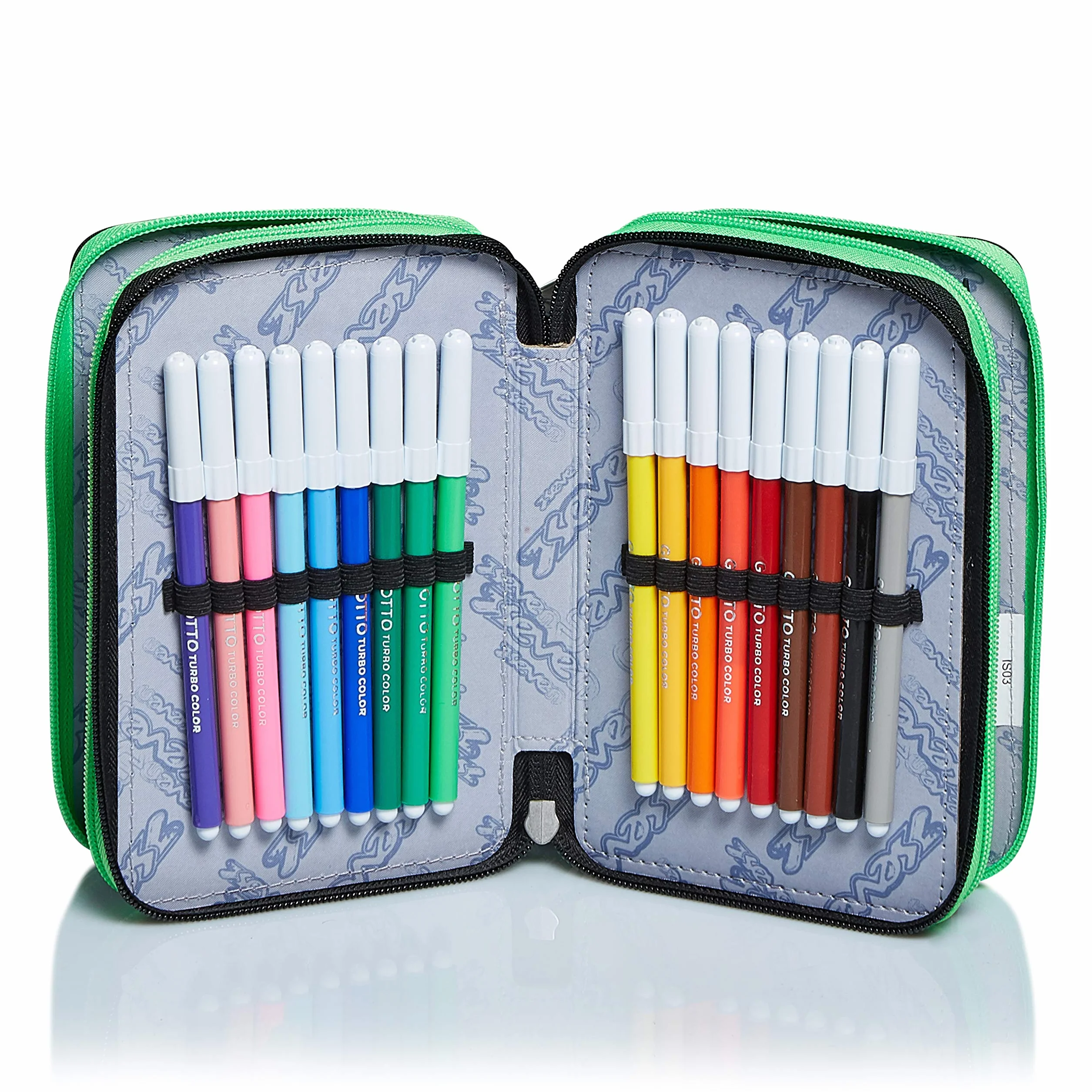 ALPHA BEAT Seven Pencil Case Pen Bag Multicolor Box for Stationery XXL 3 Compartments