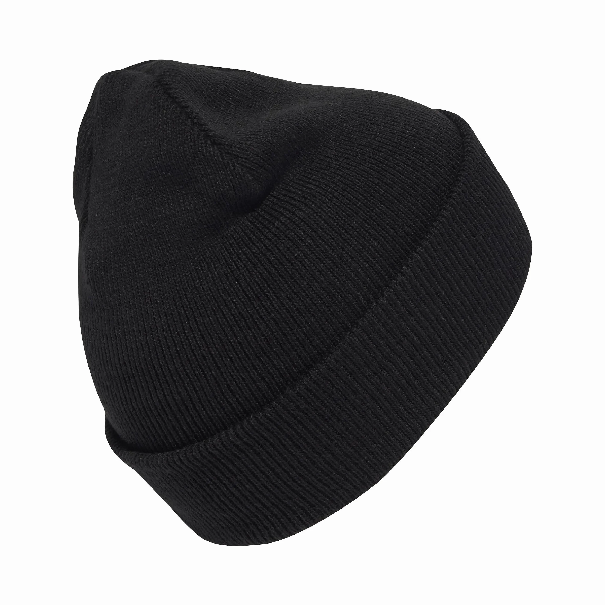 adidas Uniseks New Logo Beanie Cuff Hat, Black/White, XS-S