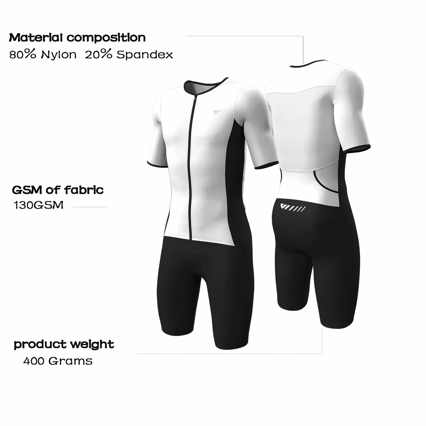 Lo.gas Męski strój triatlonowy Pro Trisuit z krótkim rękawem, do wyścigów i triathlonów, strój triatlonowy dla mężczyzn, M