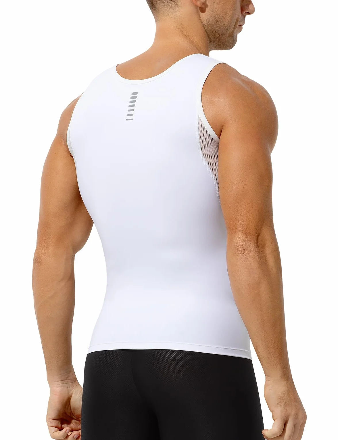 Męska koszulka kompresyjna, bez rękawów, podkoszulek typu tank top, wyszczuplający brzuch
