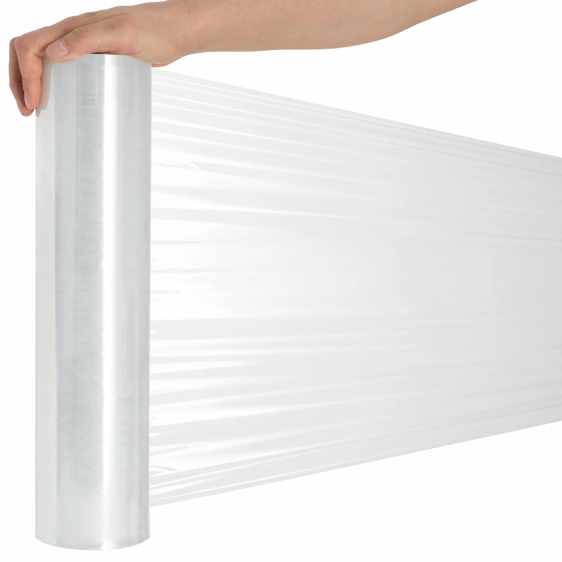 RAGO Stretch Folia Przezroczysta do Mebli Ręczna Rolowana, Paletowa do Owijania, Materiał Opakowaniowy (40 x 9,5 x 9,5 cm) 1,85 kg, 300m