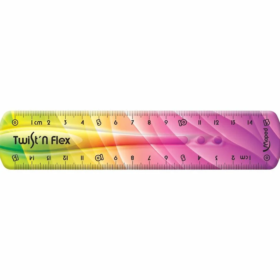 Maped Twist Flex Decor 279115 Linijka, Wielokolorowy, 15cm