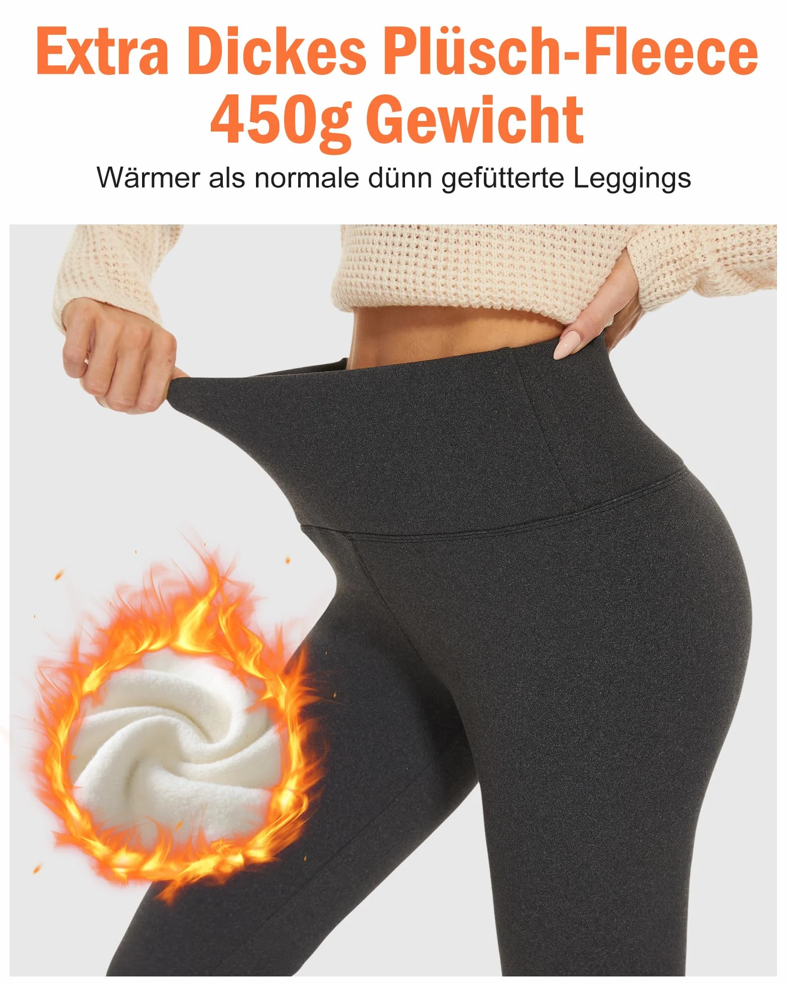 Legginsy Termiczne Damskie Zimowe Grube z Polarem, Wysoki Stan, Kryjące, Elastyczne i Ciepłe na Co Dzień i Outdoor